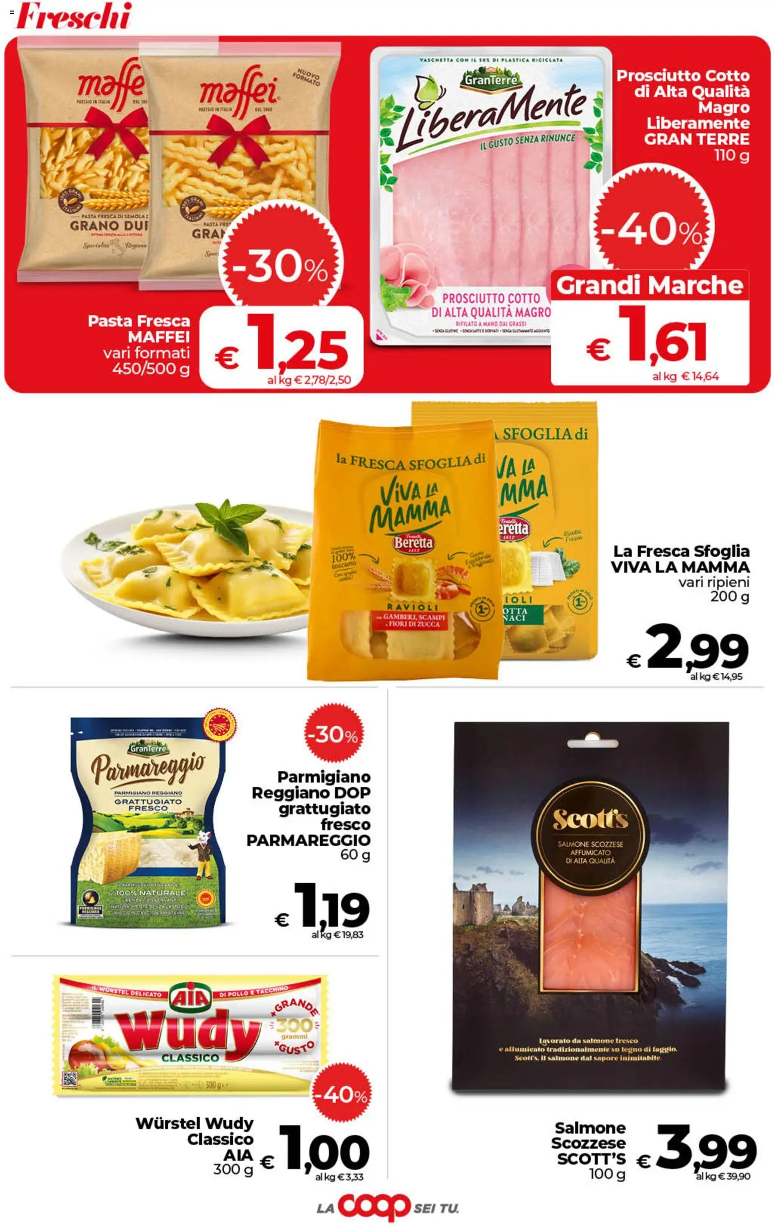 Volantino COOP del 18.06.2026 | Pagina: 15 | Prodotti: Prosciutto Cotto, Tacchino, Wurstel, Parmigiano