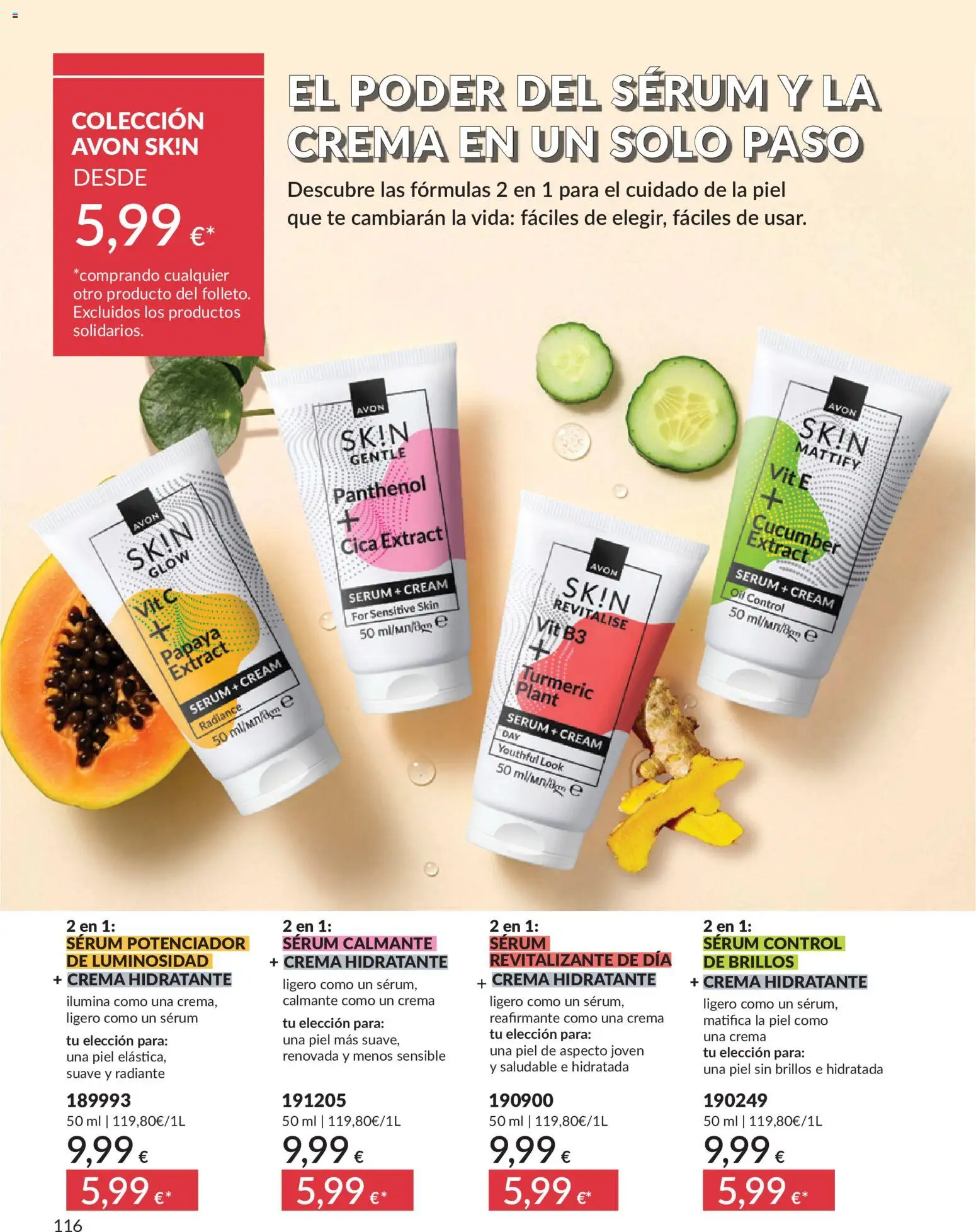 Catálogo AVON campaña 6 │ válido desde el 01.06.2026 | Página: 116 | Productos: Sérum, Crema, Té, Crema hidratante