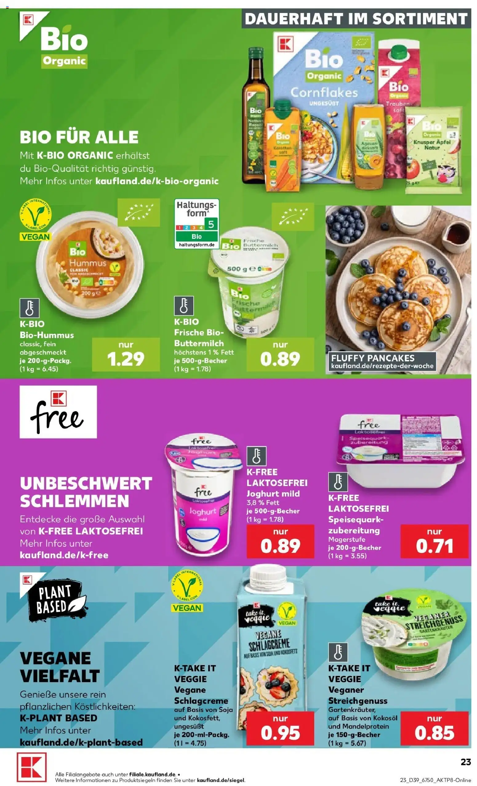 Prospekt Kaufland ab 21.09.2026 » Angebote Online zum Blättern | Seite: 28 | Produkte: Butter, Joghurt, Hummus, Speisequark