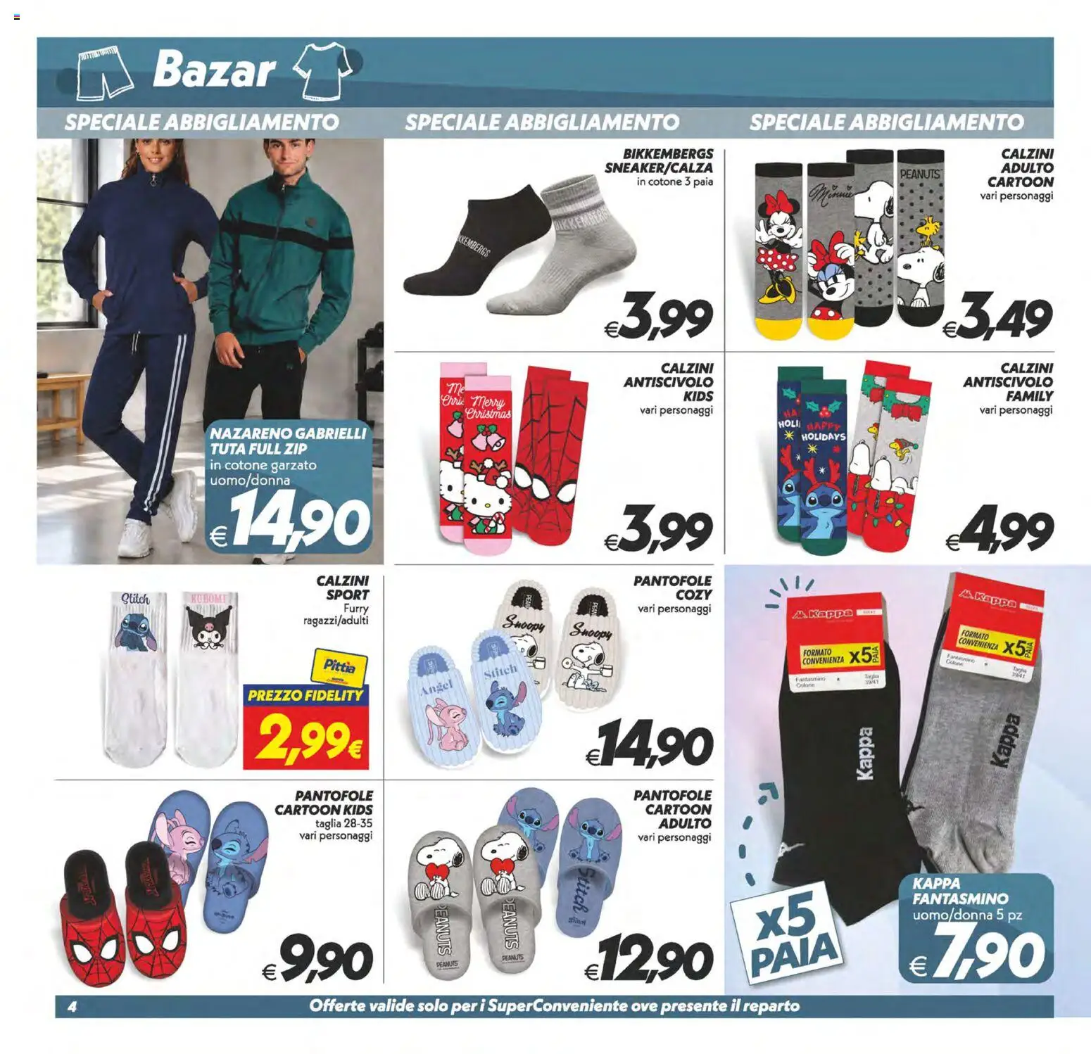 Volantino SuperConveniente del 13/10/2026 | Pagina: 28 | Prodotti: Calzini, Pantofole