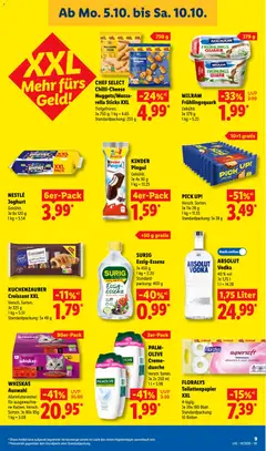 Náhled letáku Lidl Německo leták od 05.10.2026 | Strana: 15 | Produkty: Whiskas, Vodka, Croissant, Absolut vodka