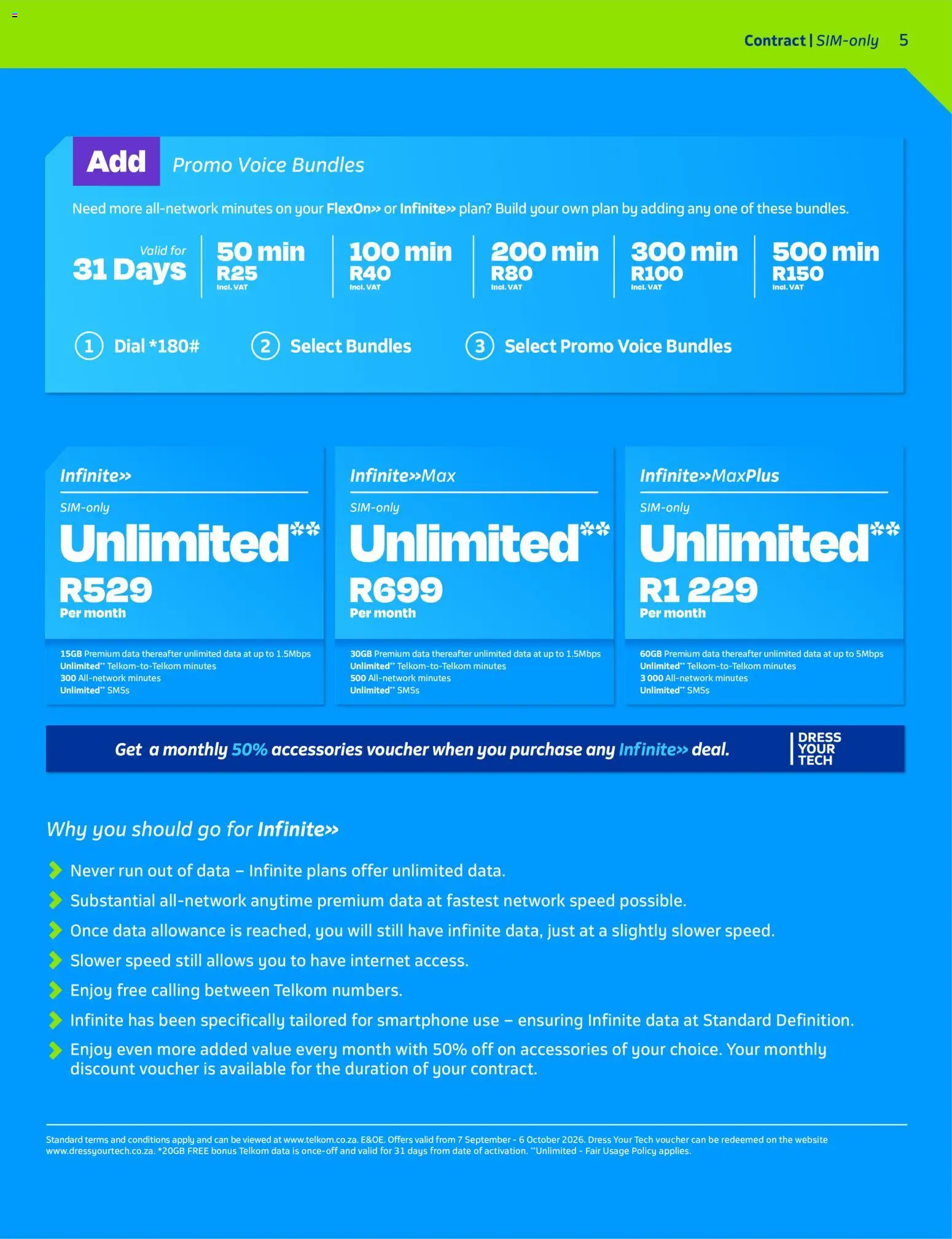 New Telkom catalogue – valid from 07/09/2026 | Page: 5 | Products: Dress, Data, Smartphone