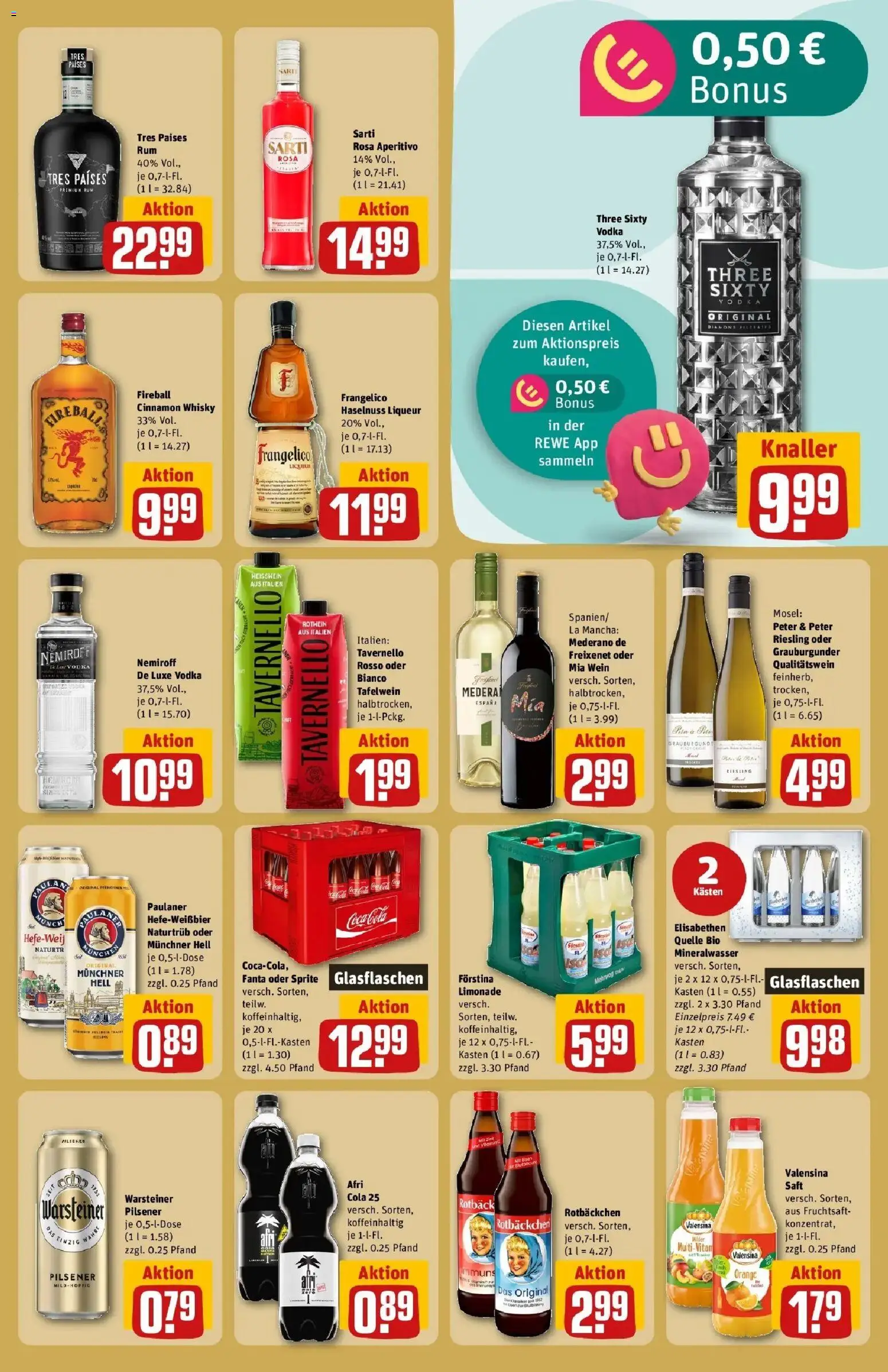 REWE Prospekt ab 10.08.2026 zum Blättern » Angebote | Seite: 19 | Produkte: Fanta, Cola, Valensina, Paulaner