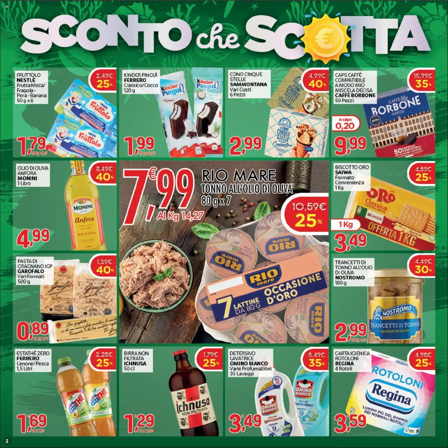 Volantino CRAI del 09/07/2026 | Pagina: 2 | Prodotti: Carta igienica, Pasta, Lavatrice, Olio di Oliva