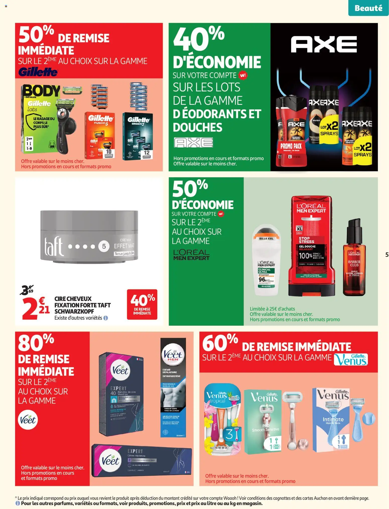 {H1} | Page: 5 | Produits: Body, Gel douche, Crème dépilatoire, Douche