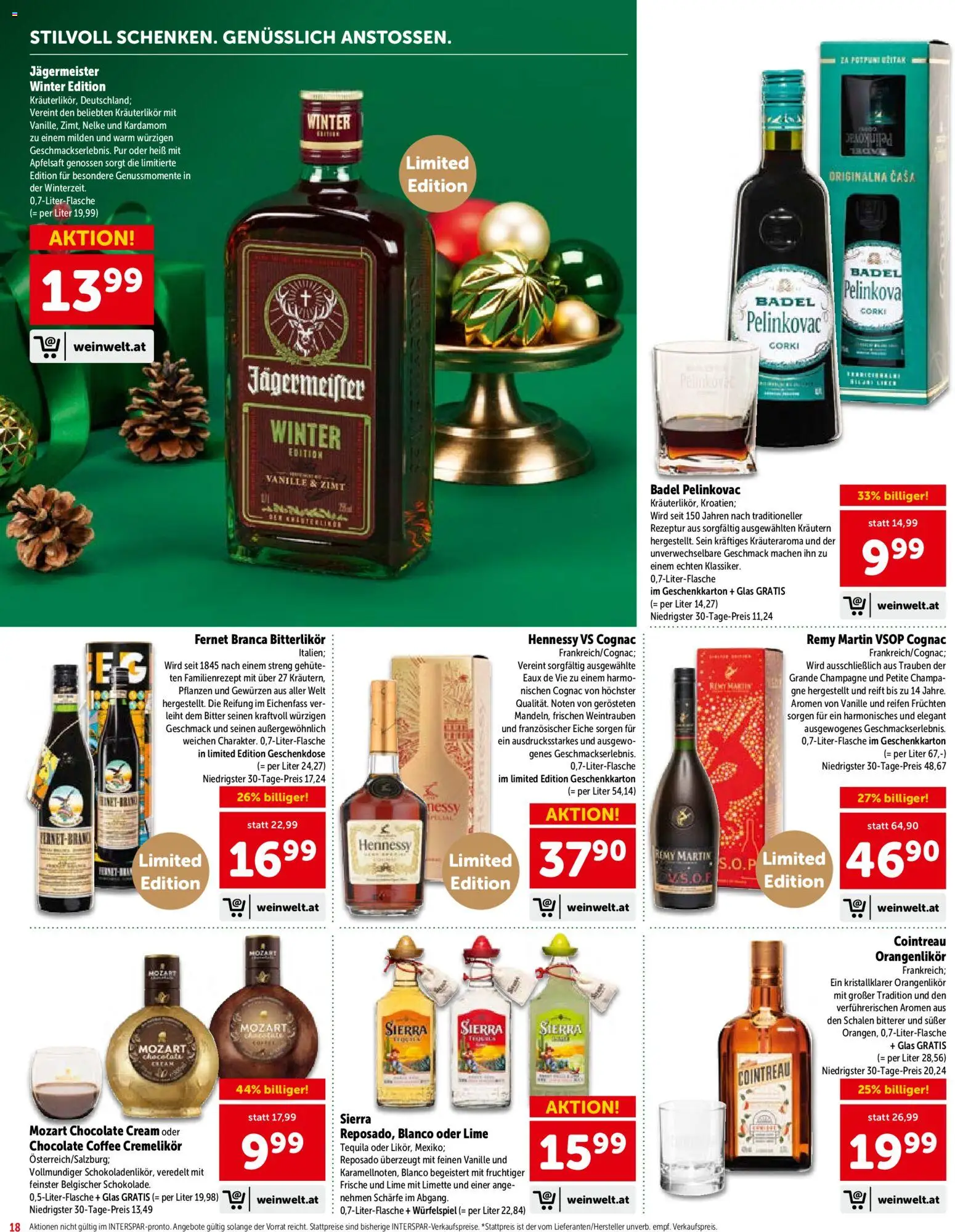 Interspar Geschenke - Paradies gültig ab 15.10.2026 | Seite: 18 | Produkte: Kräuterlikör, Limette, Weintrauben, Orangenlikör