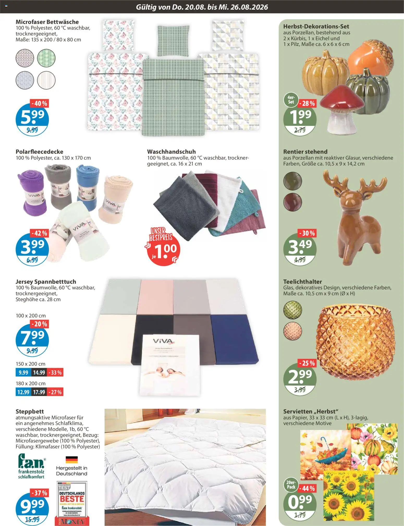 V-Markt Angebote – gültig ab 20.08.2026 | Seite: 15 | Produkte: Trockner, Bettwäsche
