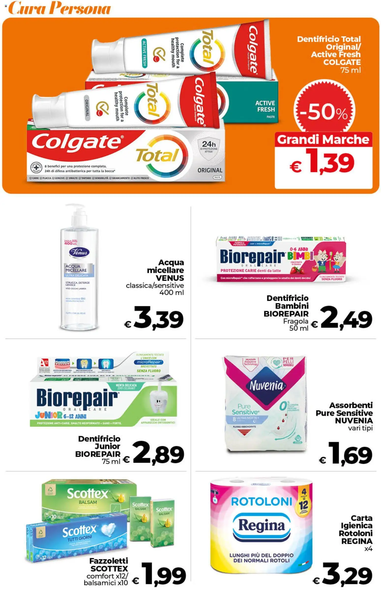 Volantino Ipercoop del 11/09/2026 | Pagina: 52 | Prodotti: Acqua micellare, Dentifricio, Acqua, Latte