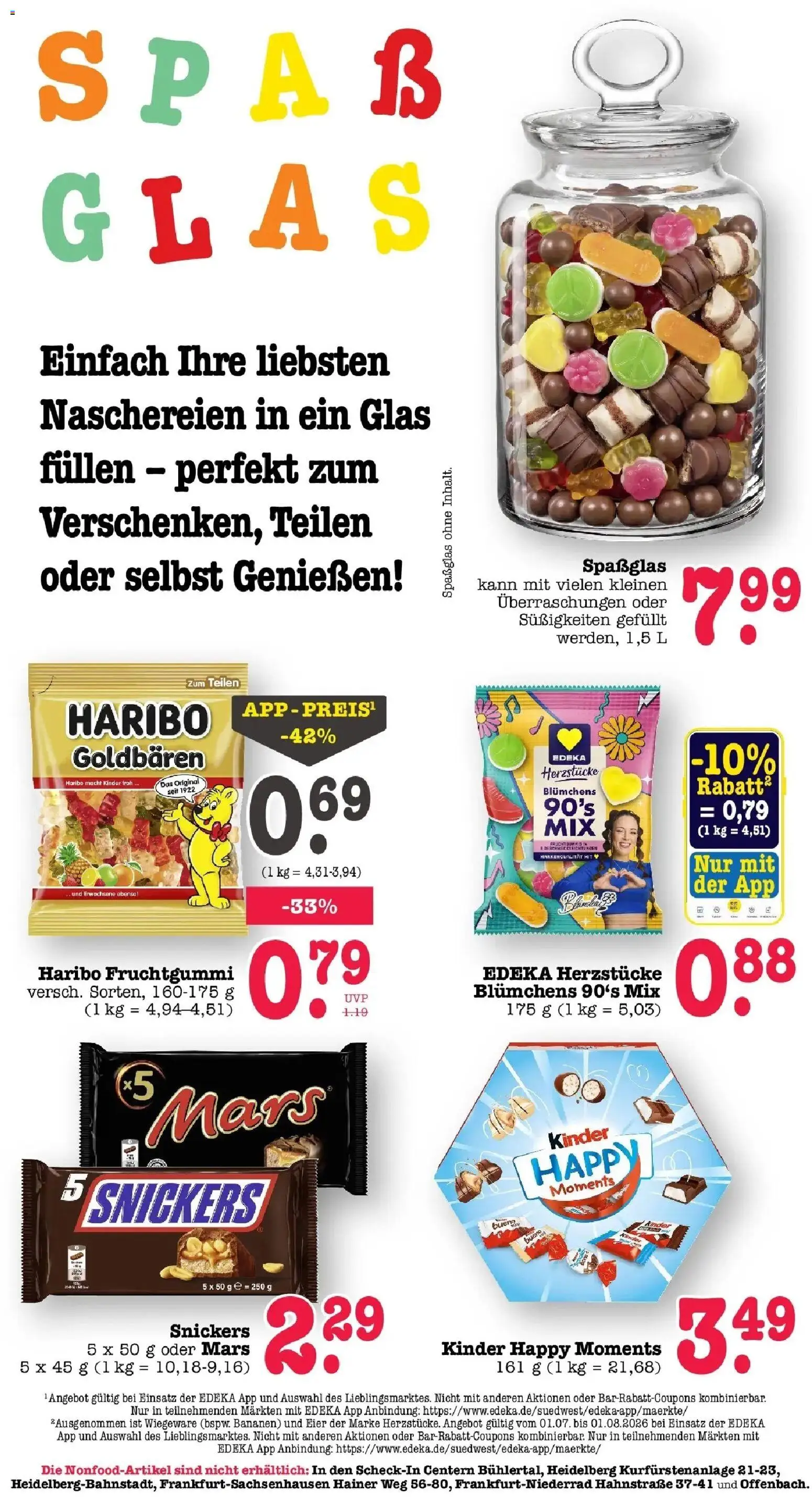 Edeka Prospekt Karlsruhe – gültig ab 27.07.2026 | Seite: 39 | Produkte: Eier, Snickers, Mars, Süßigkeiten