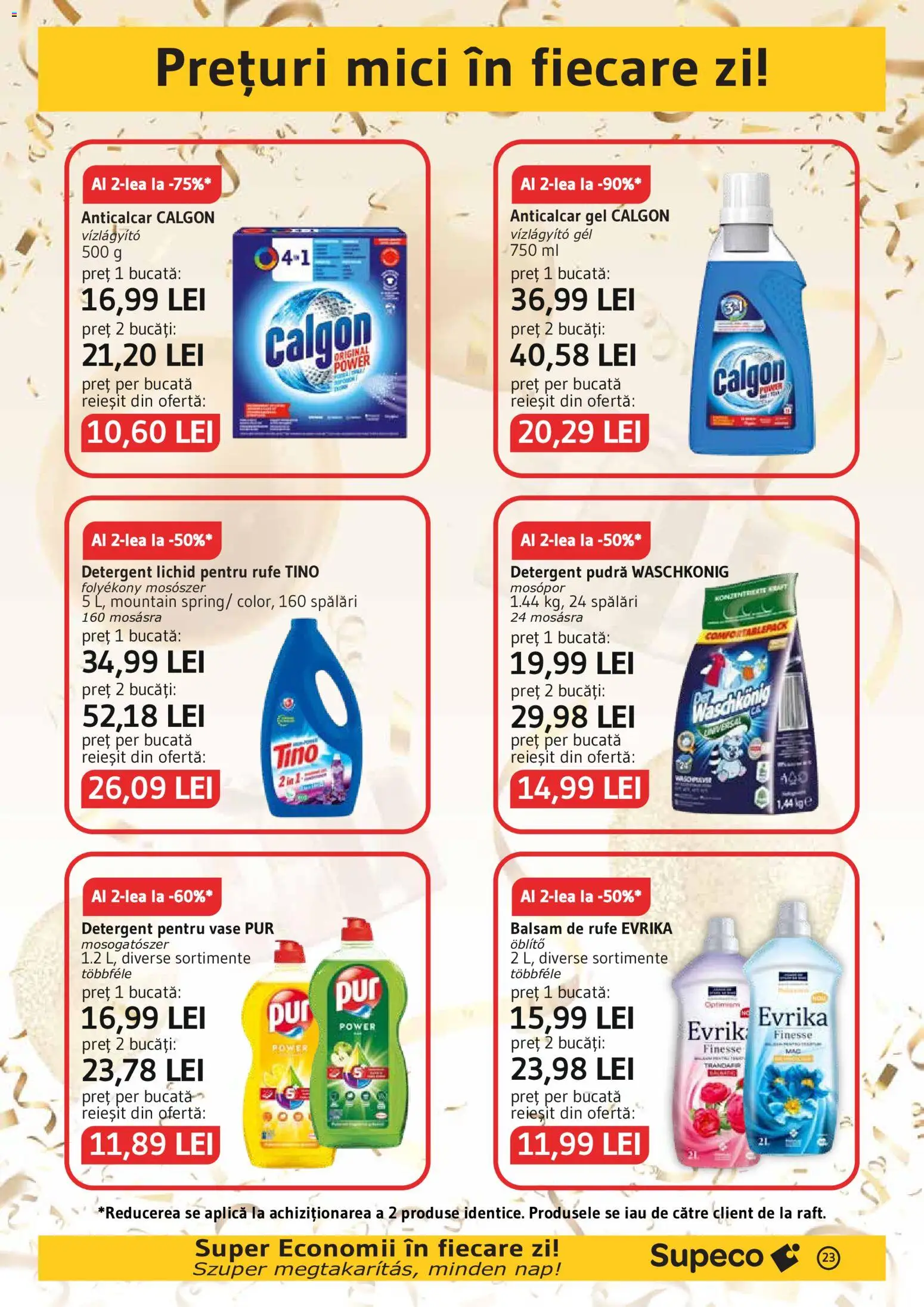Noul catalog Supeco – valabil de la 03.09.2026 | Pagină: 23 | Produse: Calgon, Vase, Pudră, Detergent