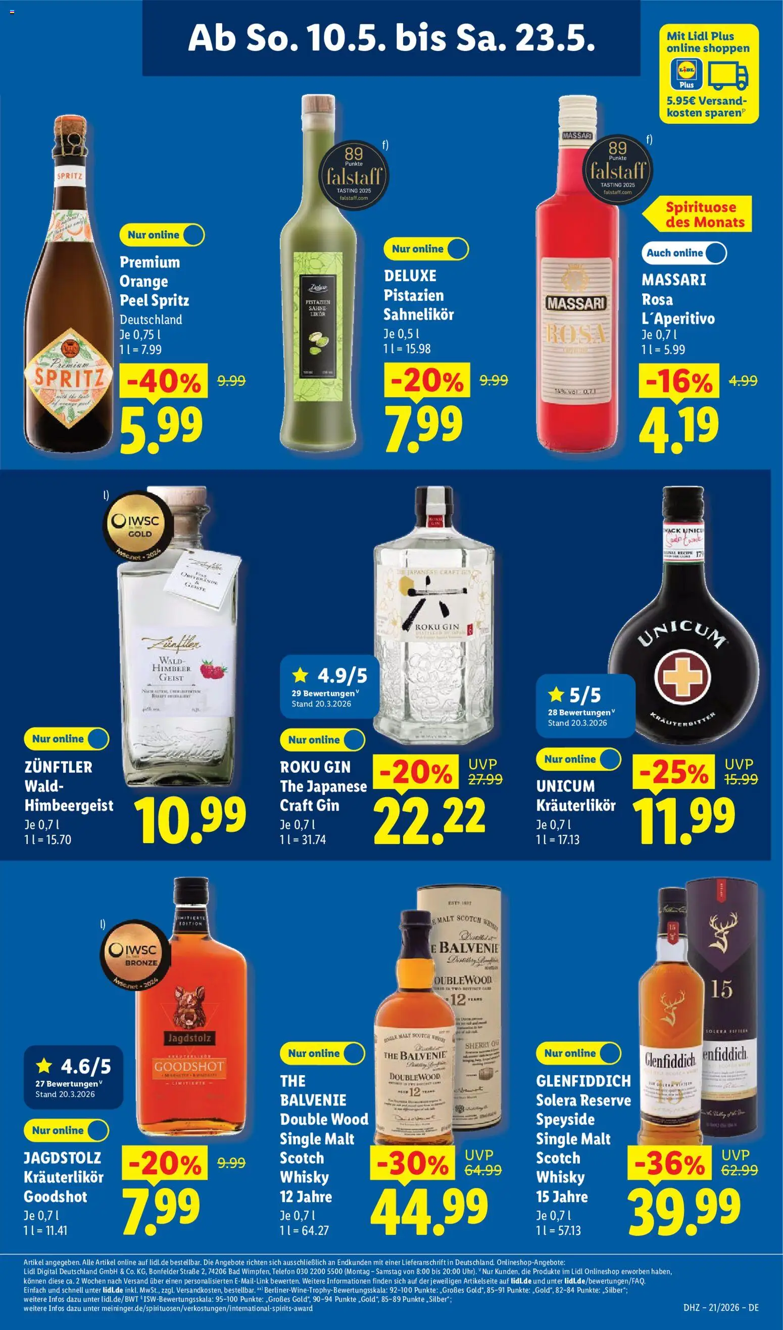 Lidl Prospekt – gültig ab 18.05.2026 | Seite: 61 | Produkte: Likör, Pistazien, Sahne, Telefon