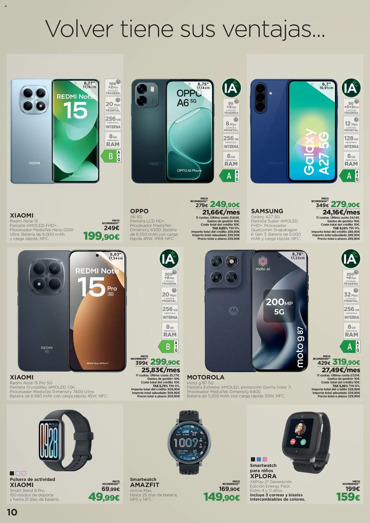 El Corte Inglés Volver tiene sus ventajas │ válido desde el 20/08/2026 | Página: 10 | Productos: Cámara, Batería