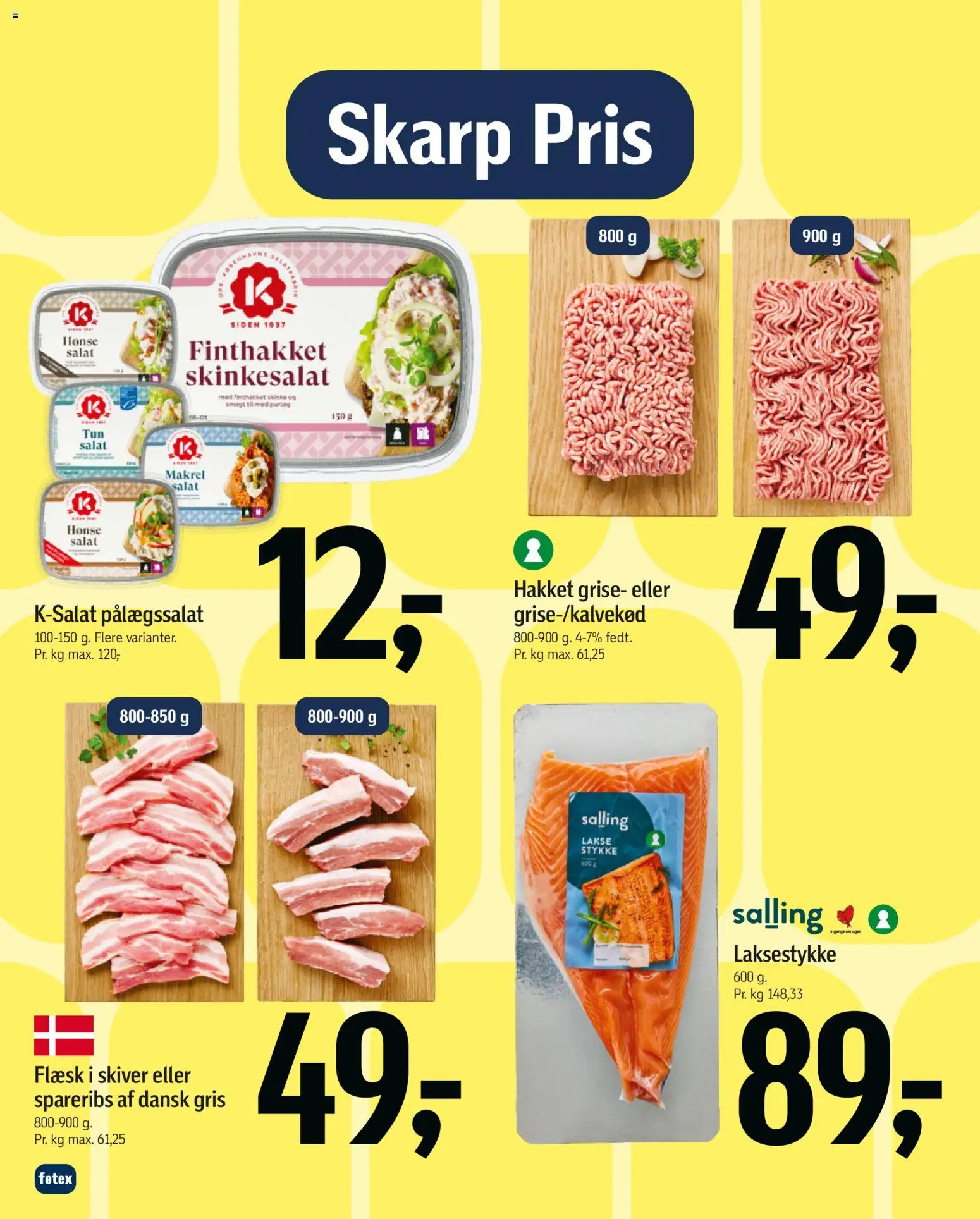 Føtex tilbudsavis – gyldig fra 07/04/2026 | Side: 4 | Produkter: Purløg, Skinke, Salat, Spareribs