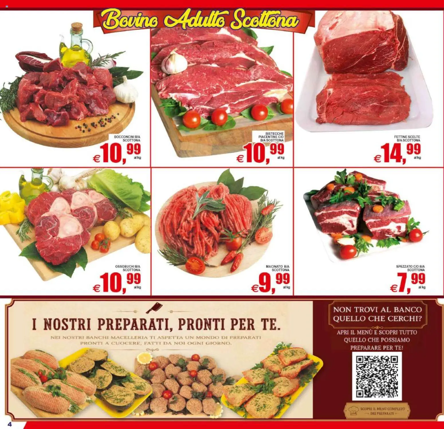 Volantino Pewex del 19/06/2026 | Pagina: 4 | Prodotti: Bovino, Tè, Macinato