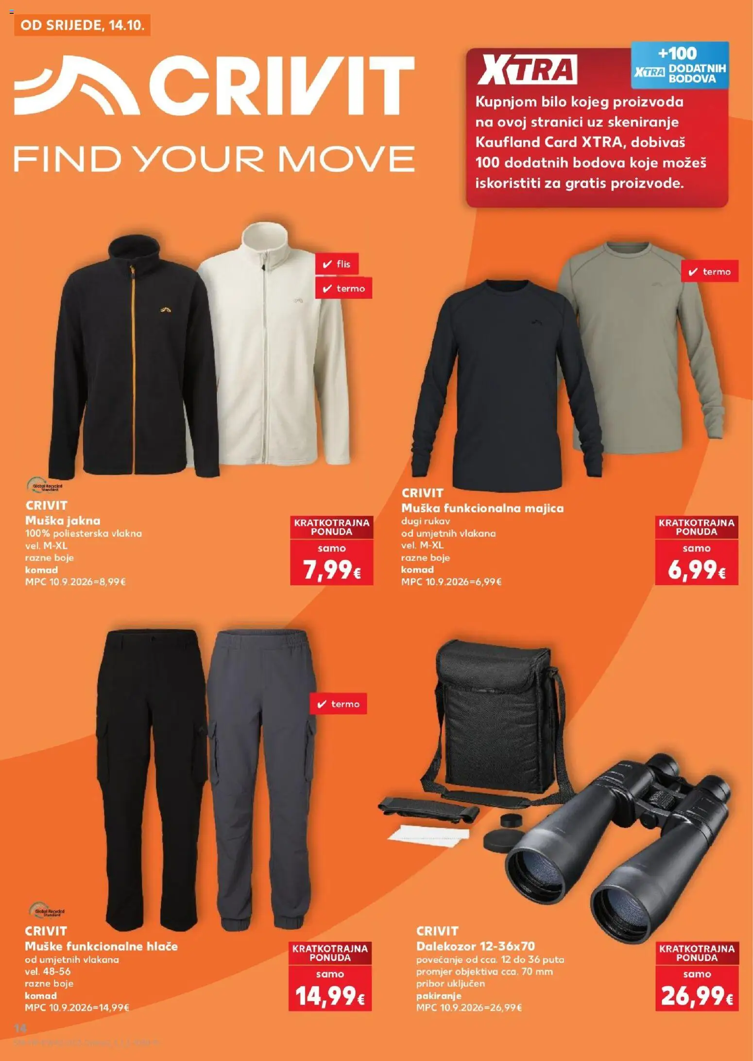 Kaufland katalog | vrijedi od 14.10.2026 | Stranica: 14 | Proizvodi: Majica, Jakna, Hlače