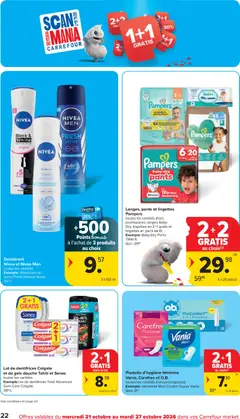 Carrefour market publicité - Voorbeeld van een folder van Carrefour market, geldig van 21/10/2026 | Pagina: 22 | Producten: Gels, Douche, Water, Deodorant