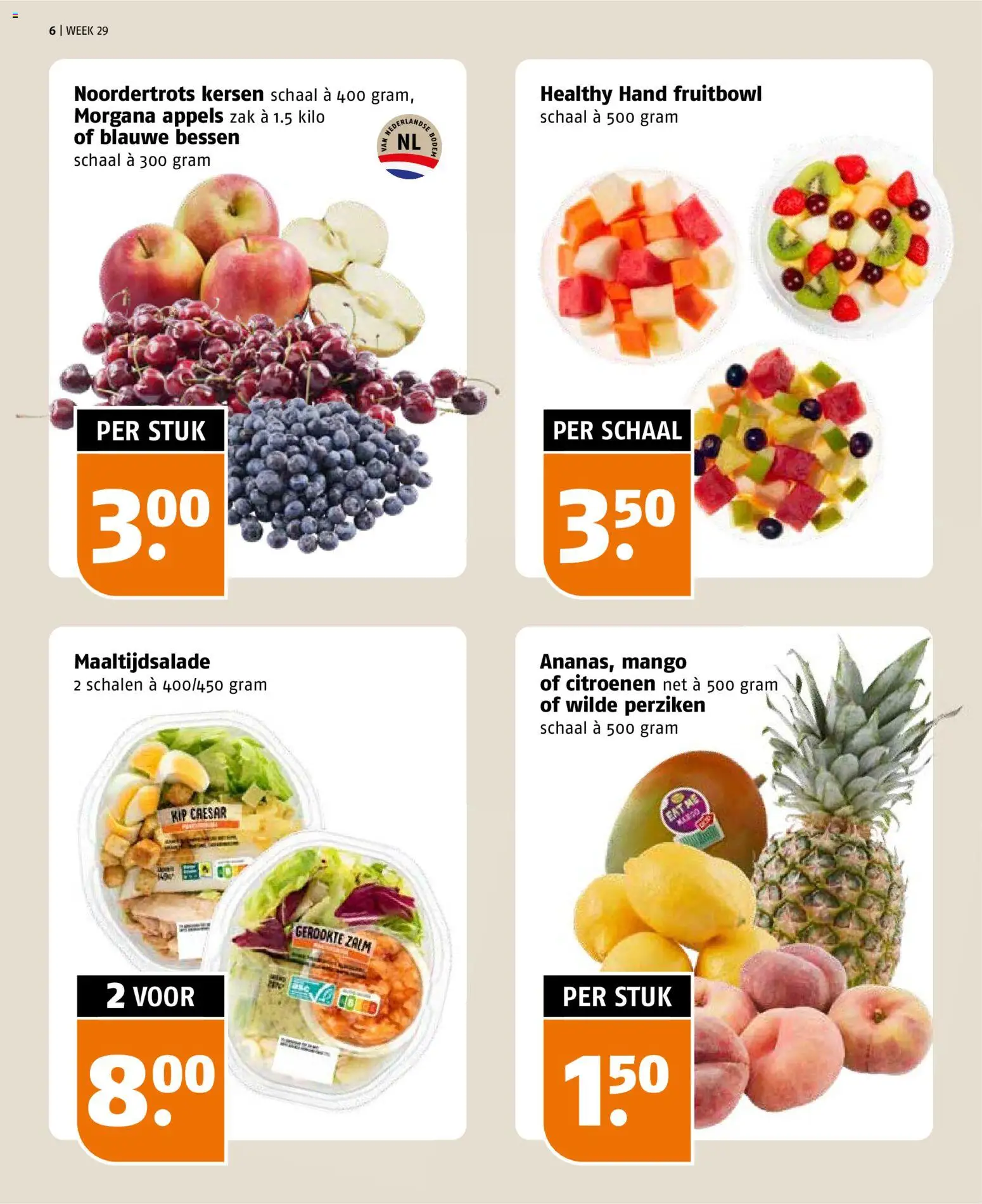{H1} | Pagina: 6 | Producten: Appels, Zak, Kip, Mango