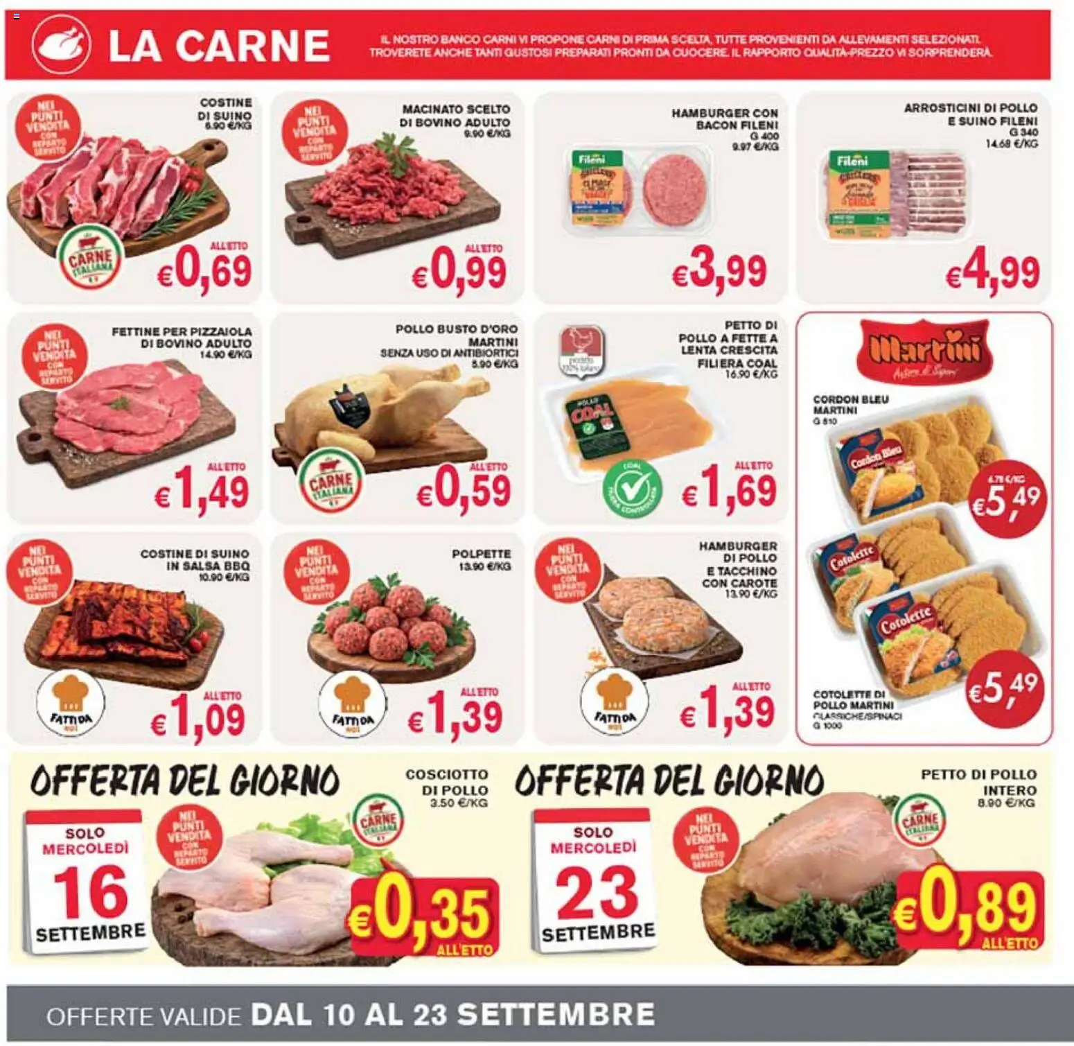 Volantino Coal del 10/09/2026 | Pagina: 4 | Prodotti: Bovino, Tacchino, Carne, Macinato