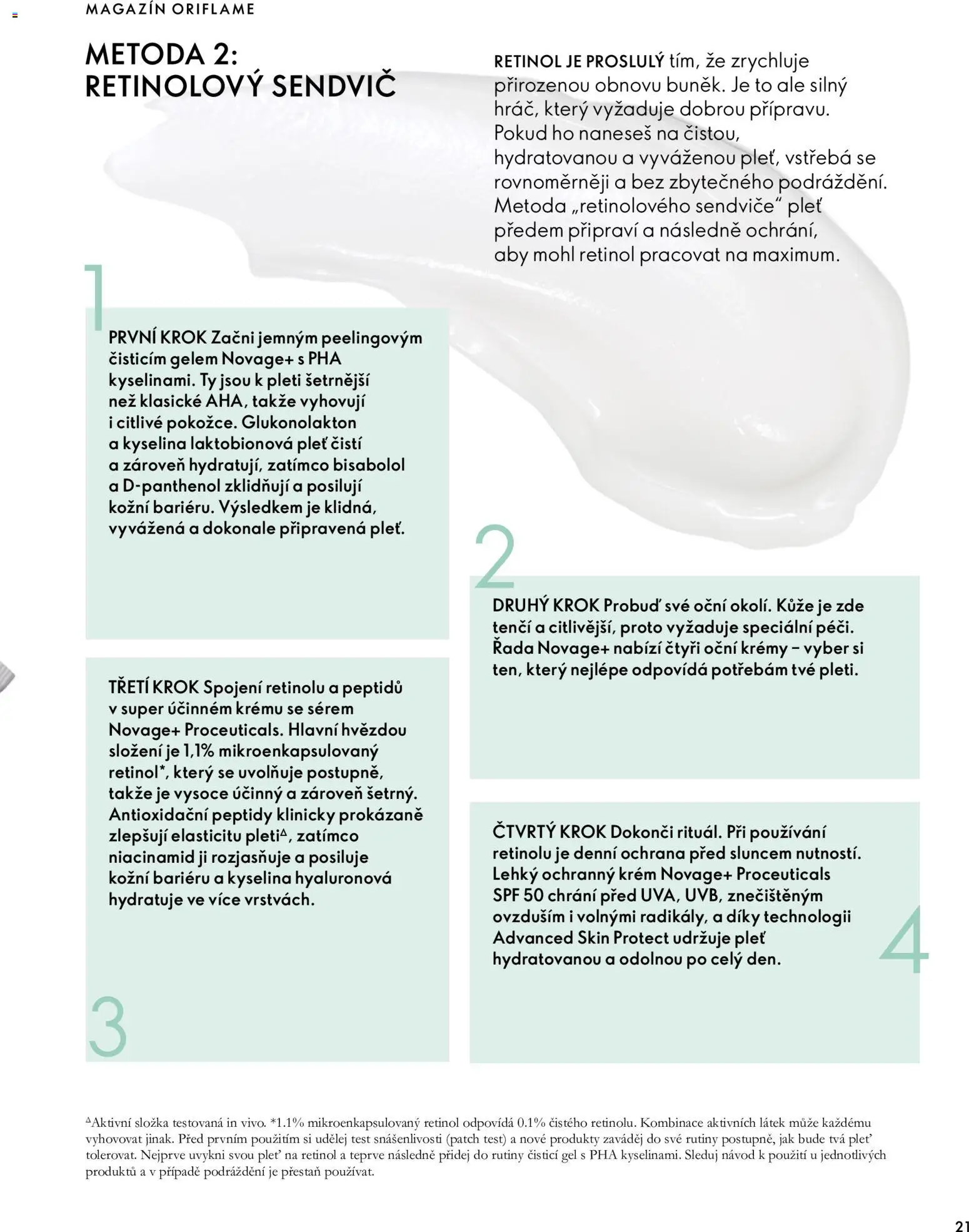 Oriflame katalog Novage+ Proceuticals od 30.09.2026 | Strana: 21 | Produkty: Test, Krém
