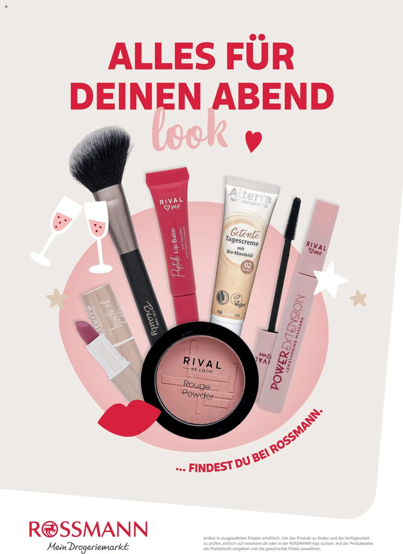Rossmann Centaur – gültig ab 01.10.2026 | Seite: 58 | Produkte: Rouge, Mascara, Lip Balm, Tagescreme