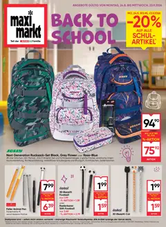 Maximarkt Back To School ab 24.08.2026 gültig
