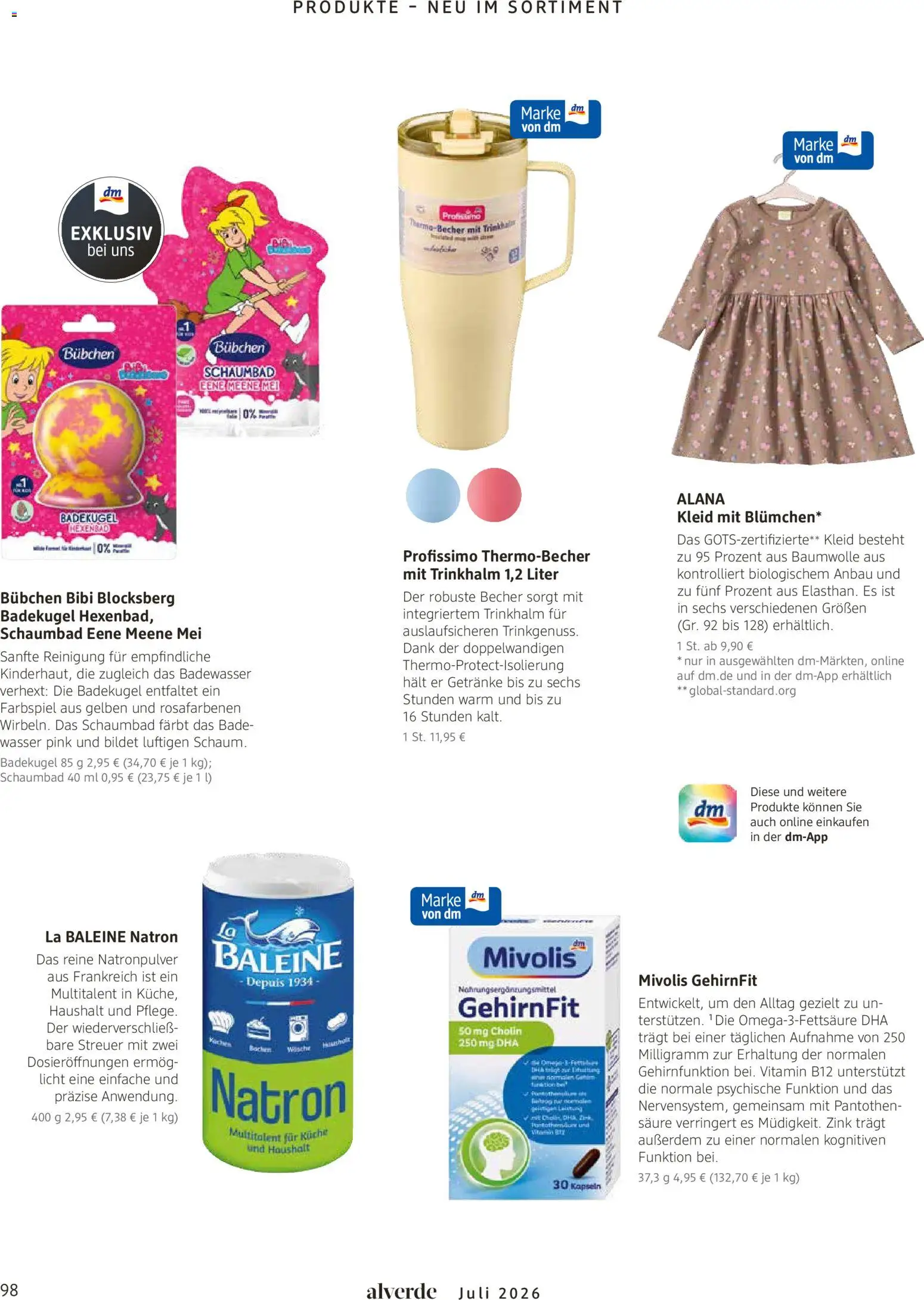 dm drogerie Prospekt – gültig ab 01.07.2026 | Seite: 98 | Produkte: Küche, Wasser, Kleid
