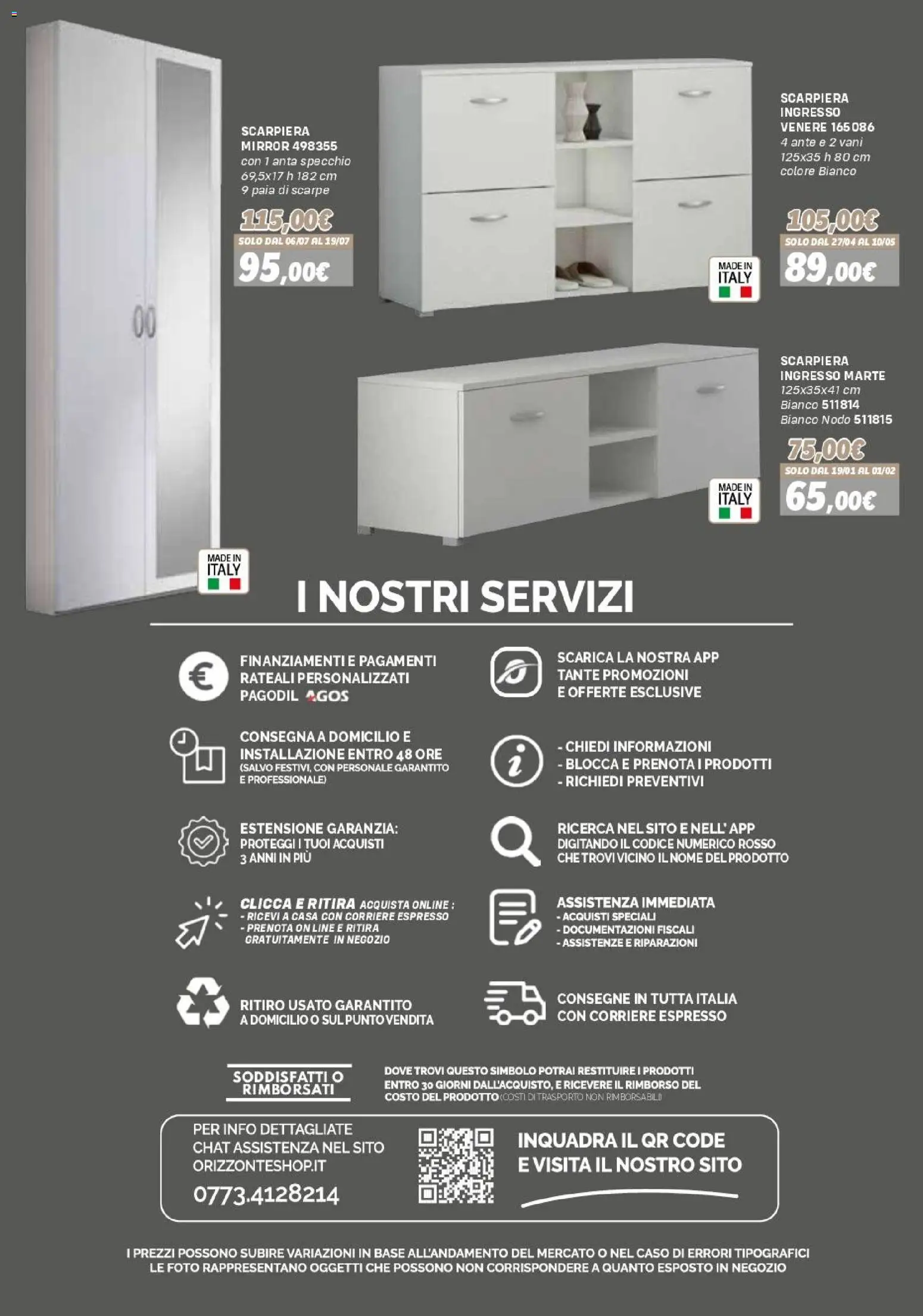 Volantino Orizzonte del 16.01.2026 | Pagina: 72 | Prodotti: Scarpe, Scarpiera, Specchio
