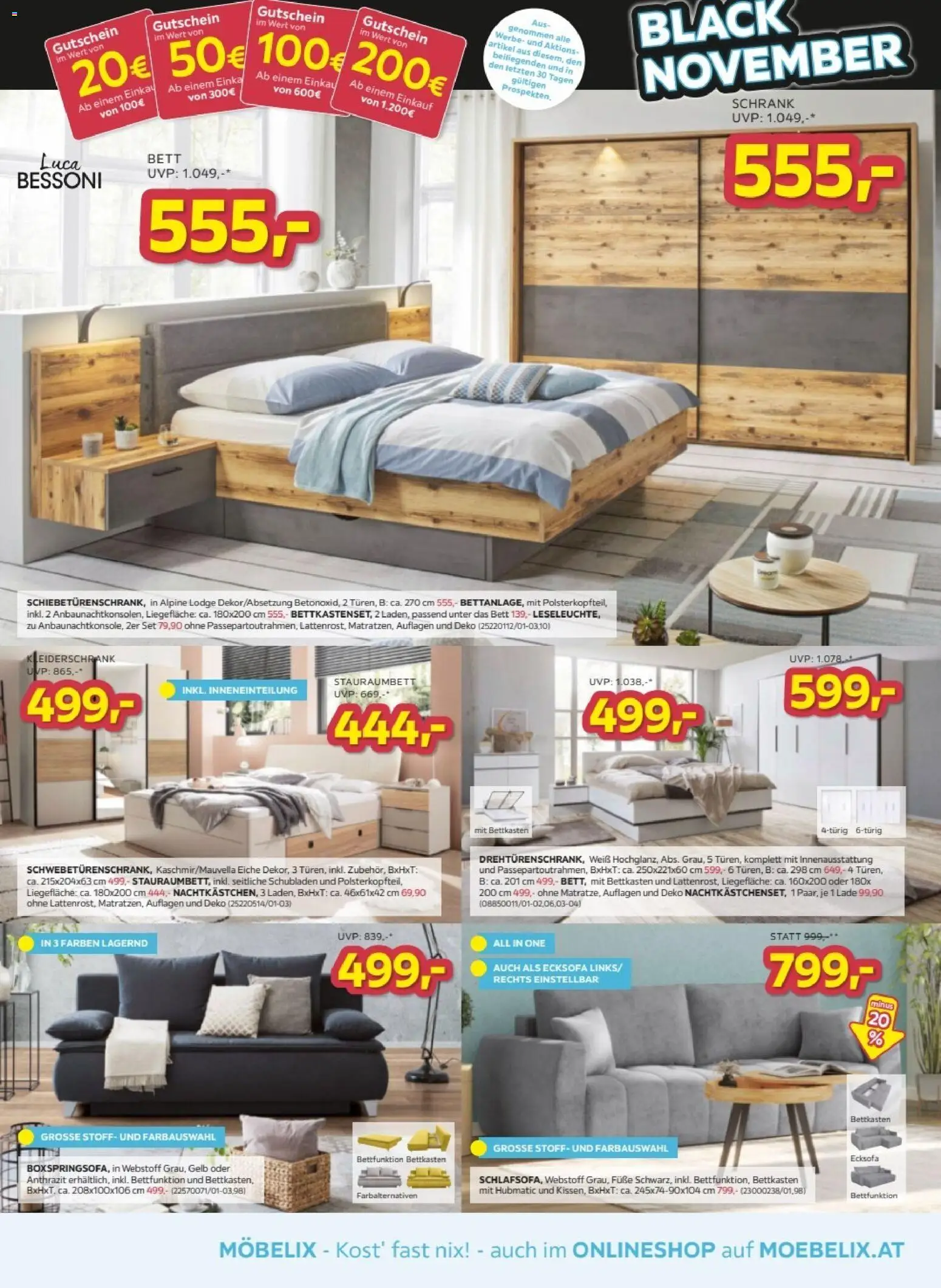 Möbelix Black Friday gültig ab 27.10.2026 | Seite: 3 | Produkte: Bett, Schrank