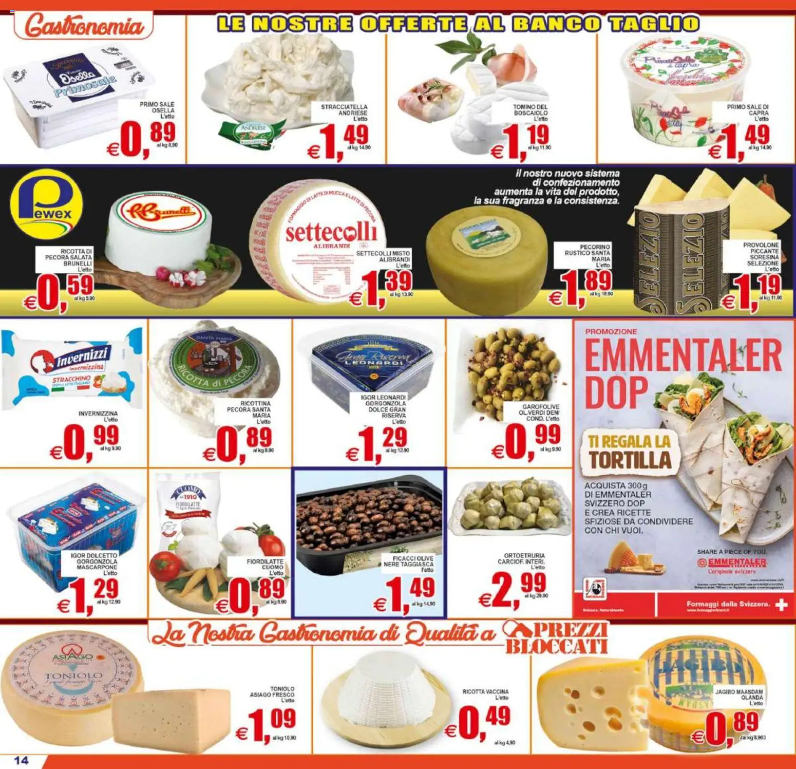Volantino Pewex del 01/07/2026 | Pagina: 14 | Prodotti: Provolone, Ricotta, Pecorino, Fragranza
