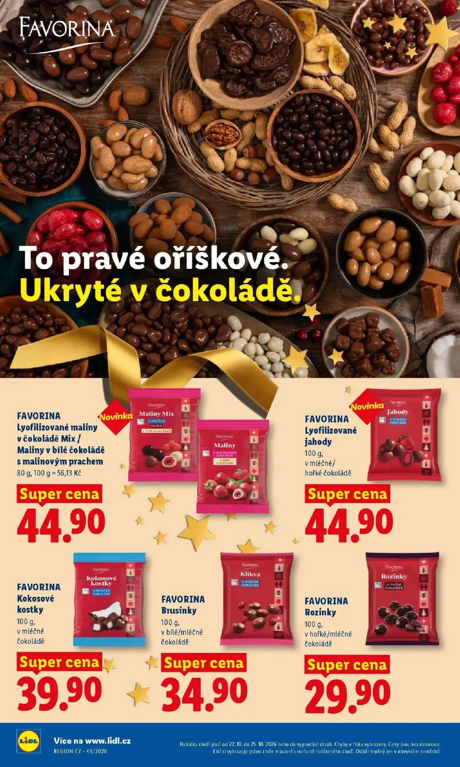 Lidl leták od 22.10.2026 - Nový akční leták | Strana: 22 | Produkty: Rozinky, Maliny, Brusinky, Kostky