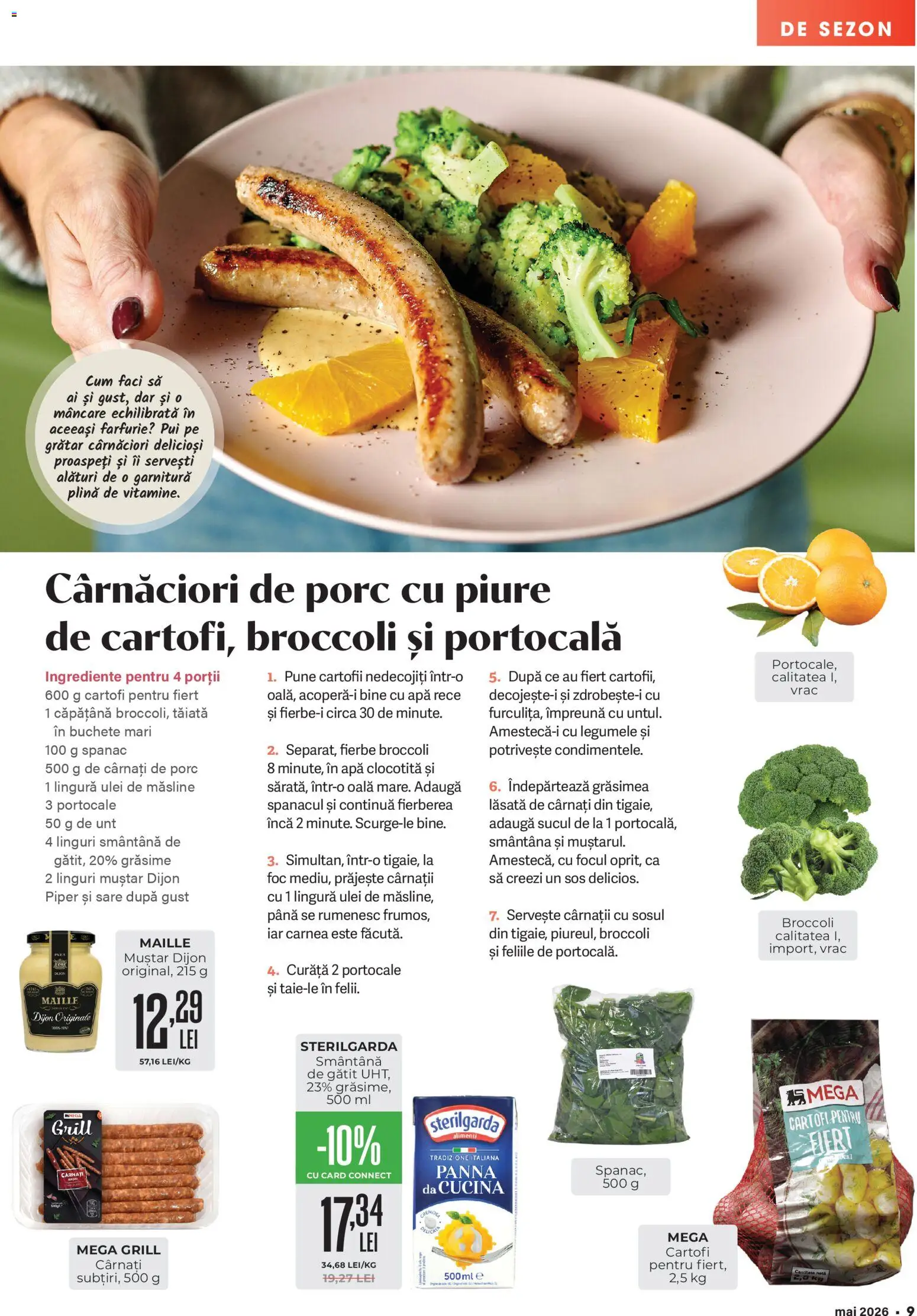 Noul catalog Mega Image – valabil de la 23.04.2026 | Pagină: 9 | Produse: Linguri, Oală, Portocale, Muștar