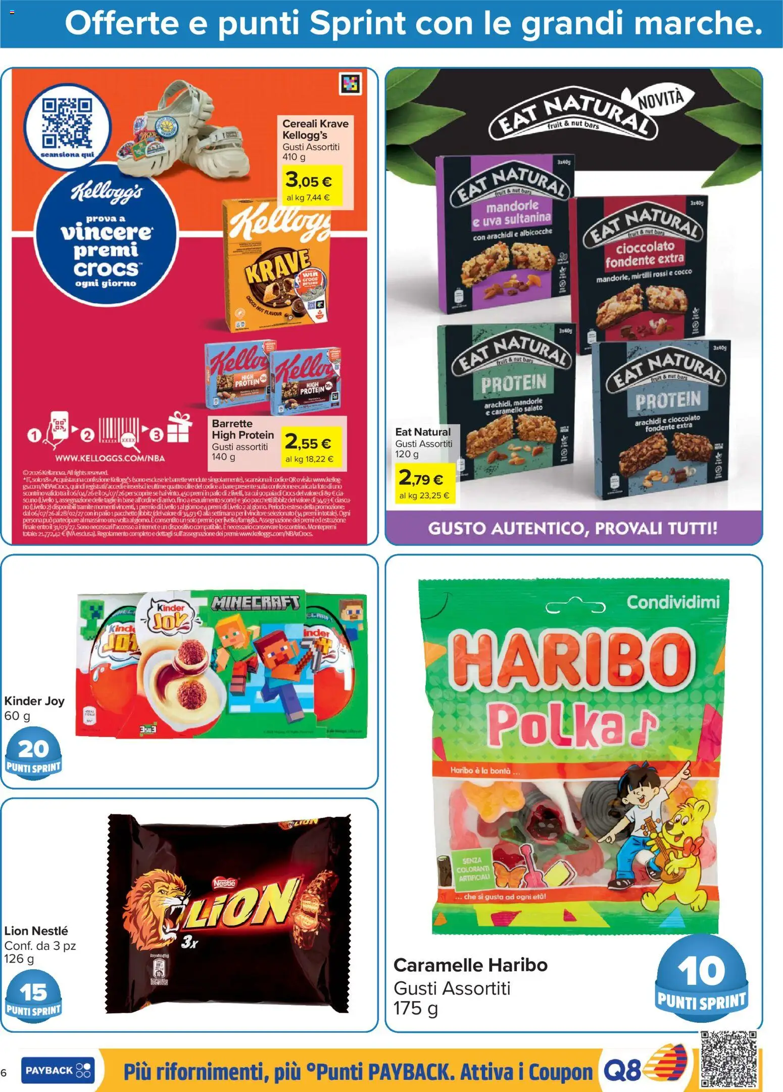 Volantino Carrefour del 16.06.2026 | Pagina: 6 | Prodotti: Caramelle, Cereali, Mandorle, Uva