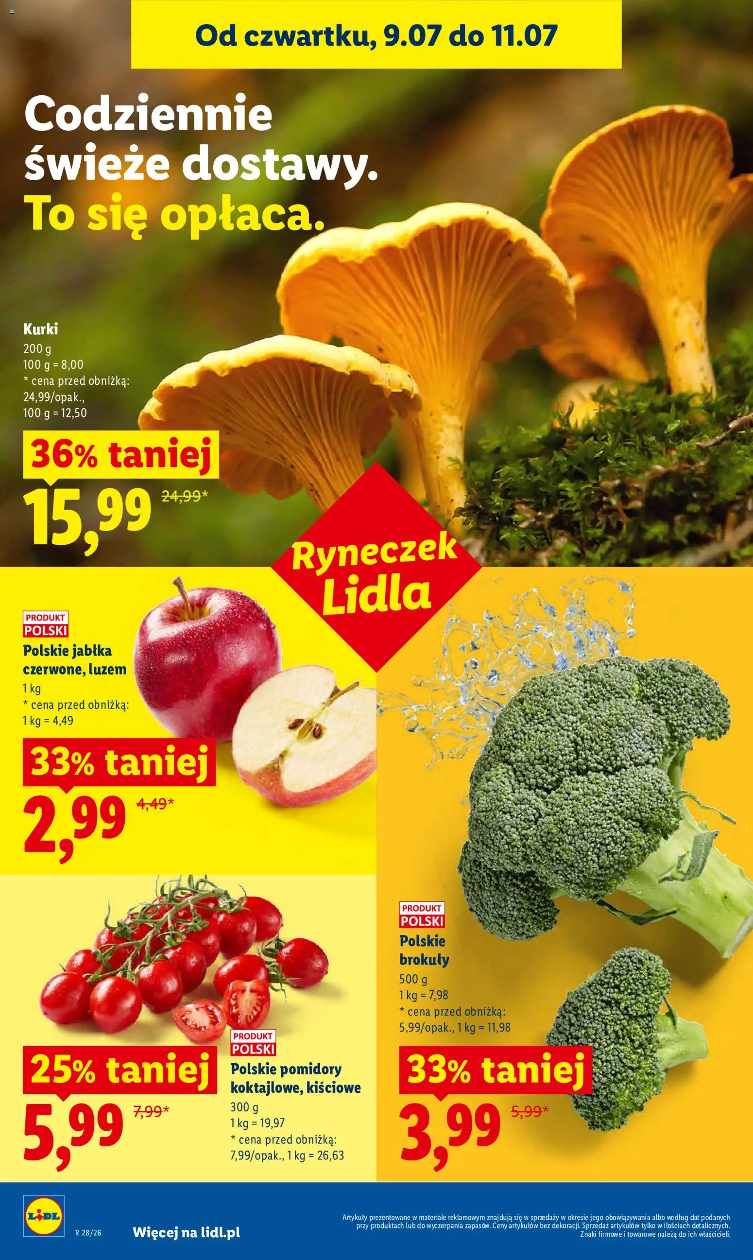 Lidl gazetka od 09.07.2026 | Strona: 44 | Produkty: Jabłka, Pomidory