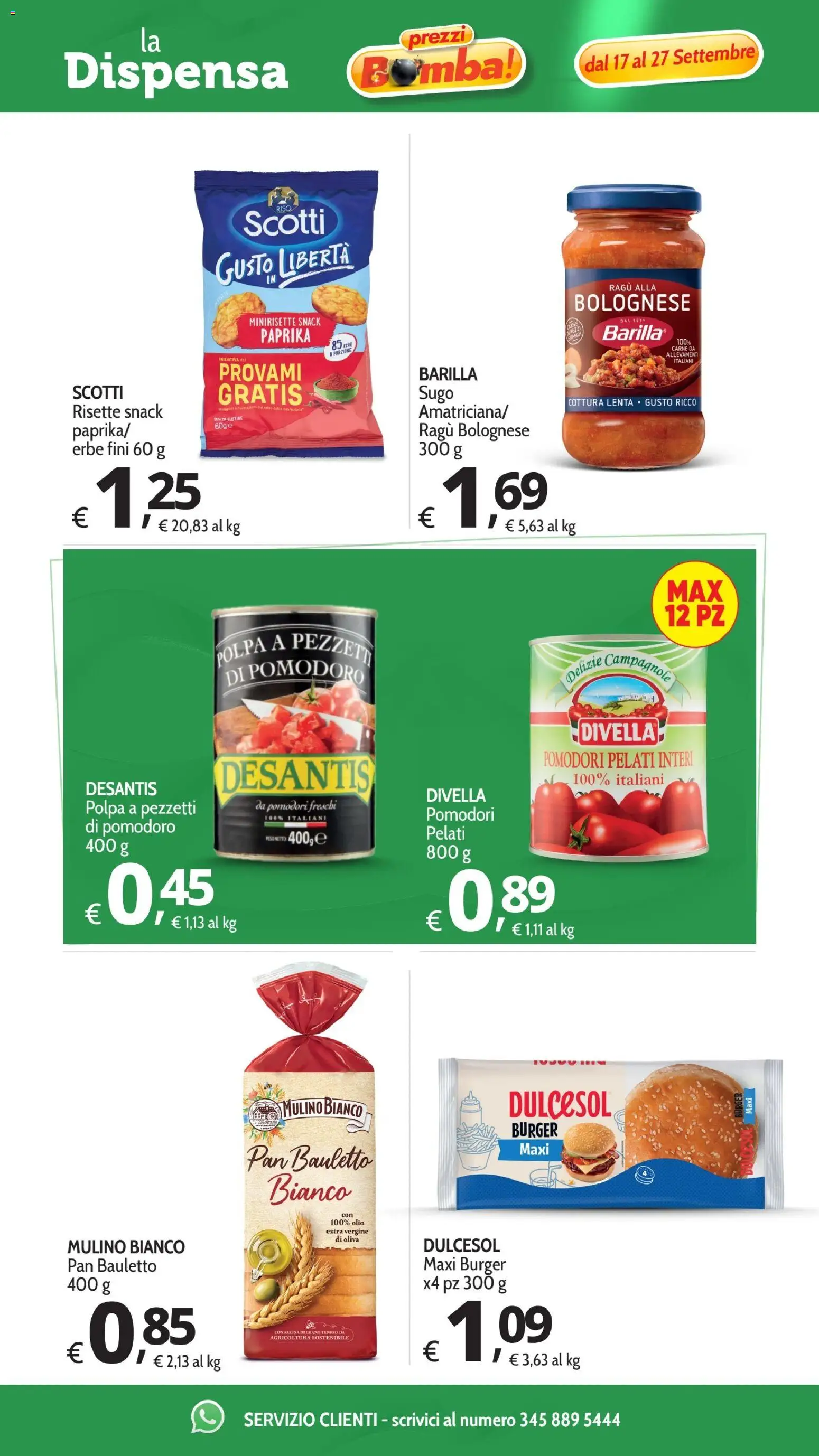 Volantino Primo Prezzo del 17/09/2026 | Pagina: 6 | Prodotti: Riso, Pomodori, Barilla, Ragú