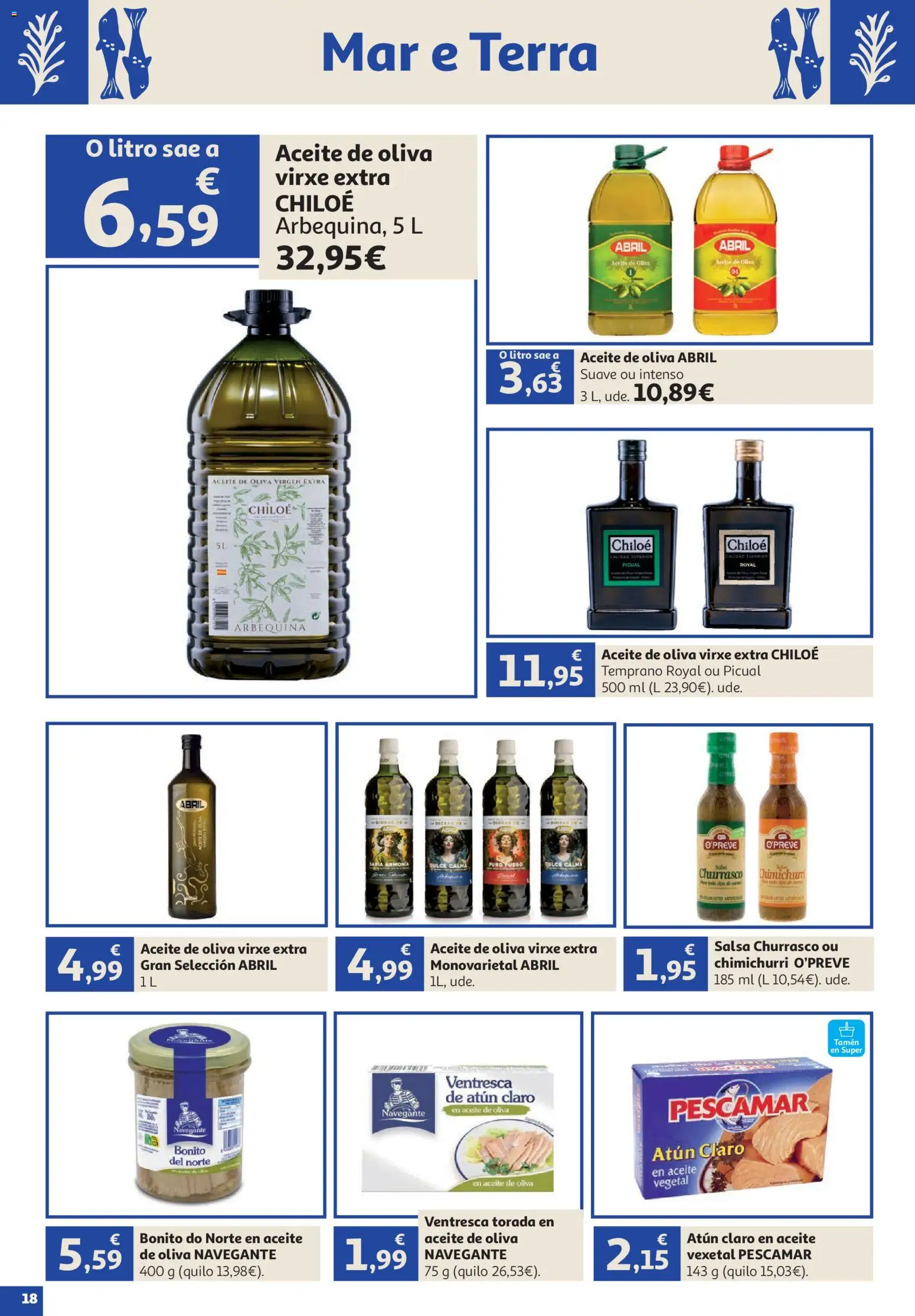 Alcampo Vive Galicia │ válido desde el 23/07/2026 | Página: 18 | Productos: Aceite, Aceite de oliva, Aceite de oliva virgen extra, Atún claro