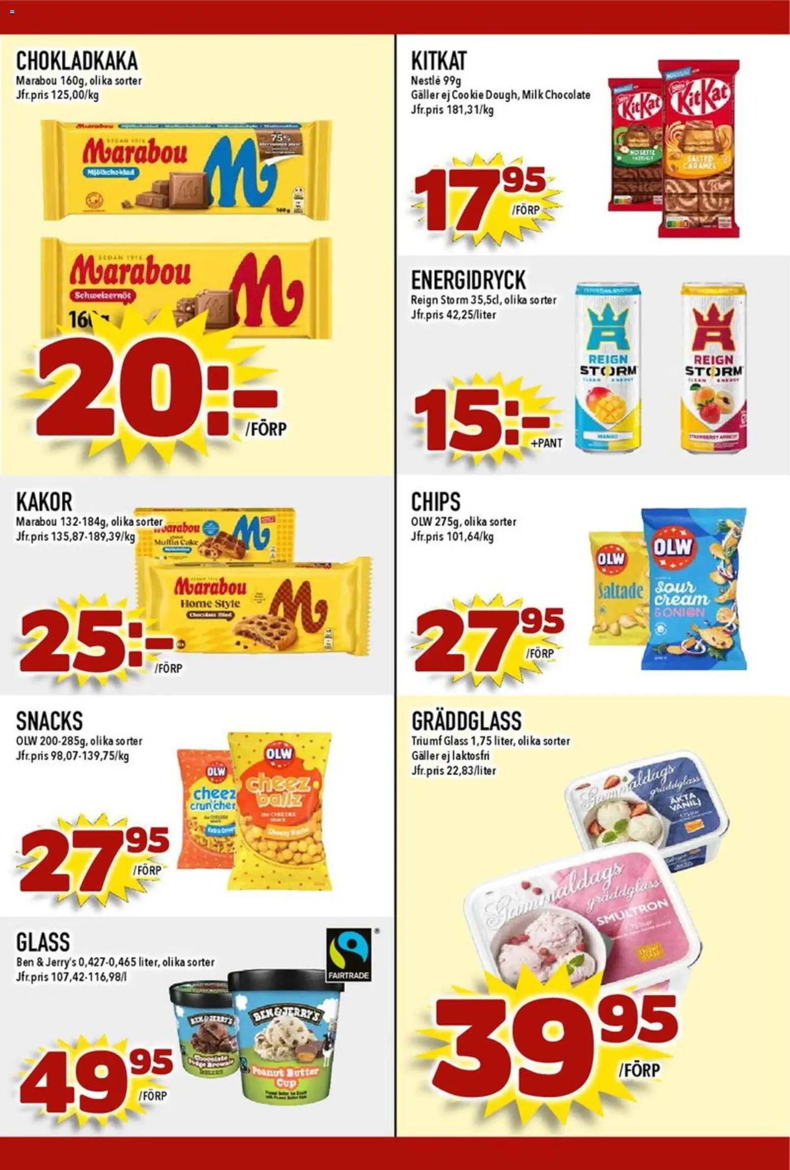 Matdax reklamblad aktuell från 26/10/2026 | Sida: 25 | Produkter: Ben, Chokladkaka, Glass, Mango