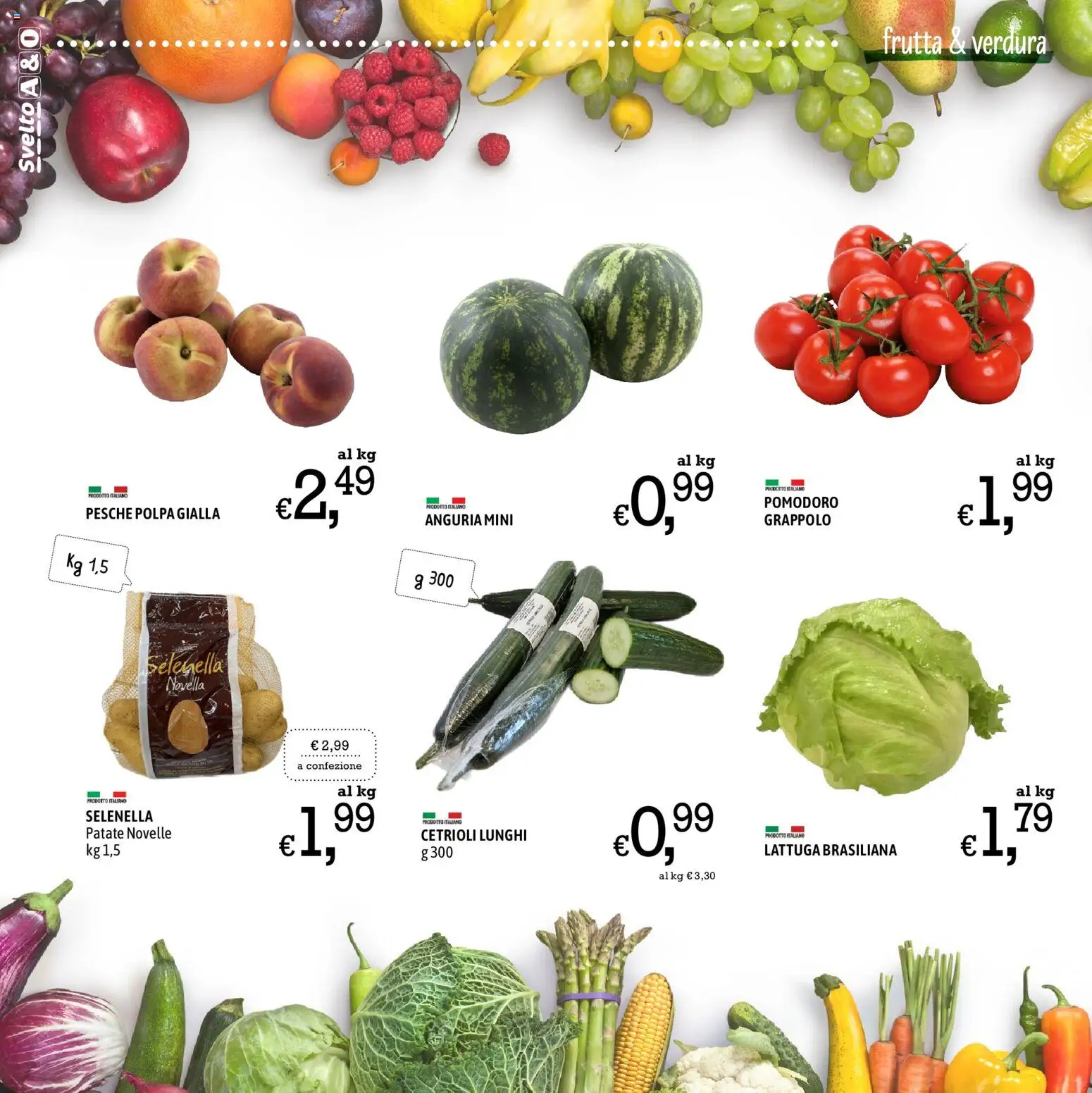 Volantino A&O del 18/06/2026 | Pagina: 4 | Prodotti: Cetrioli, Patate, Frutta, Anguria