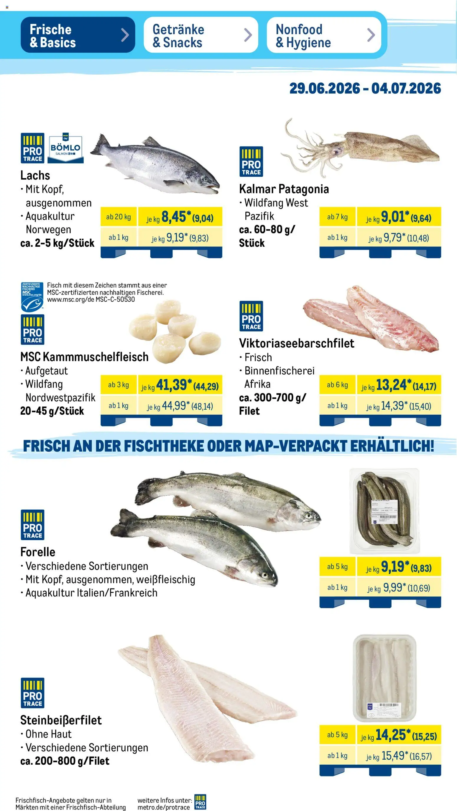 Metro Prospekt – gültig ab 29.06.2026 | Seite: 6 | Produkte: Fisch, Lachs