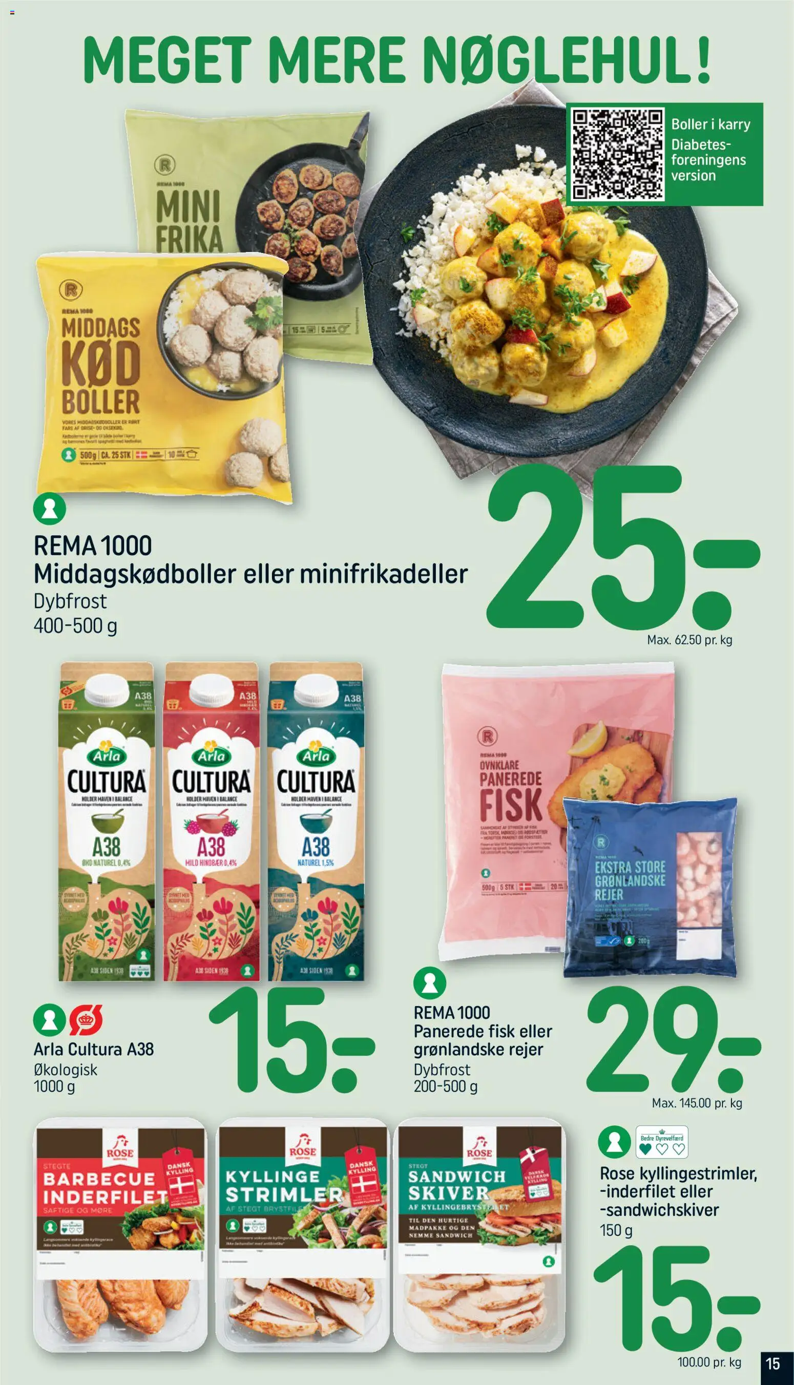 Rema 1000 tilbudsavis – gyldig fra 02/08/2026 | Side: 16 | Produkter: Karry, Fisk, Hindbær, Rejer
