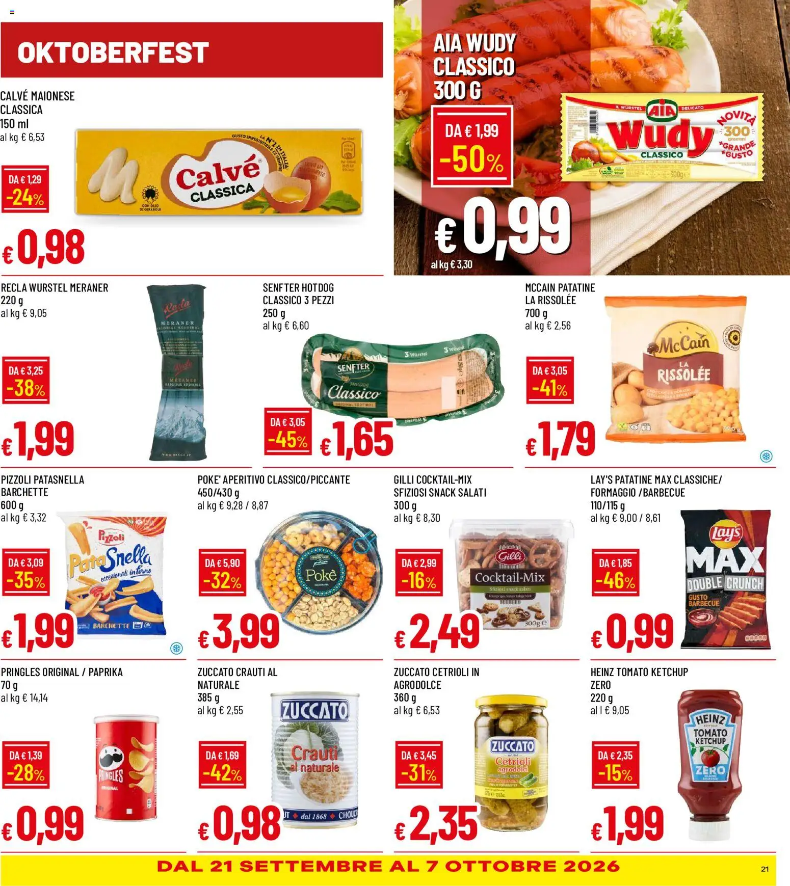Volantino Galassia del 17/09/2026 | Pagina: 21 | Prodotti: Ketchup, Cetrioli, Maionese, Formaggio