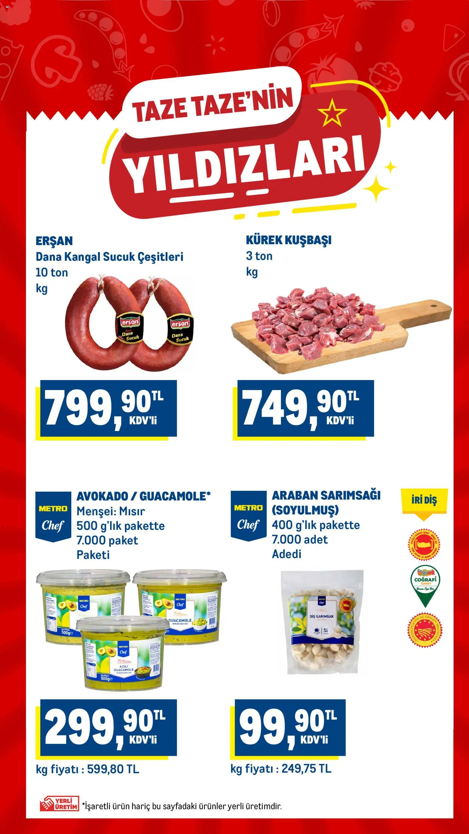 Metro Katalog - 05 Ağustos 2026 tarihinden itibaren geçerlidir | Sayfa: 2 | Ürünler: Avokado, Sarımsak, Mısır, Sucuk