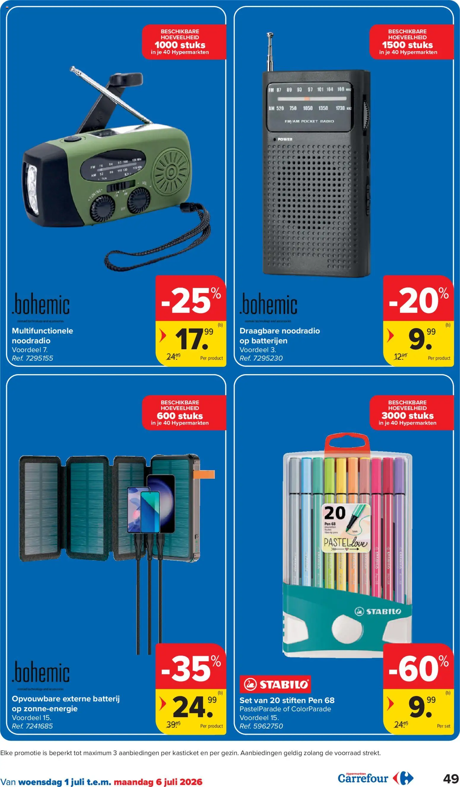 {H1} | Pagina: 49 | Producten: Radio, Bank, Batterijen, Pen