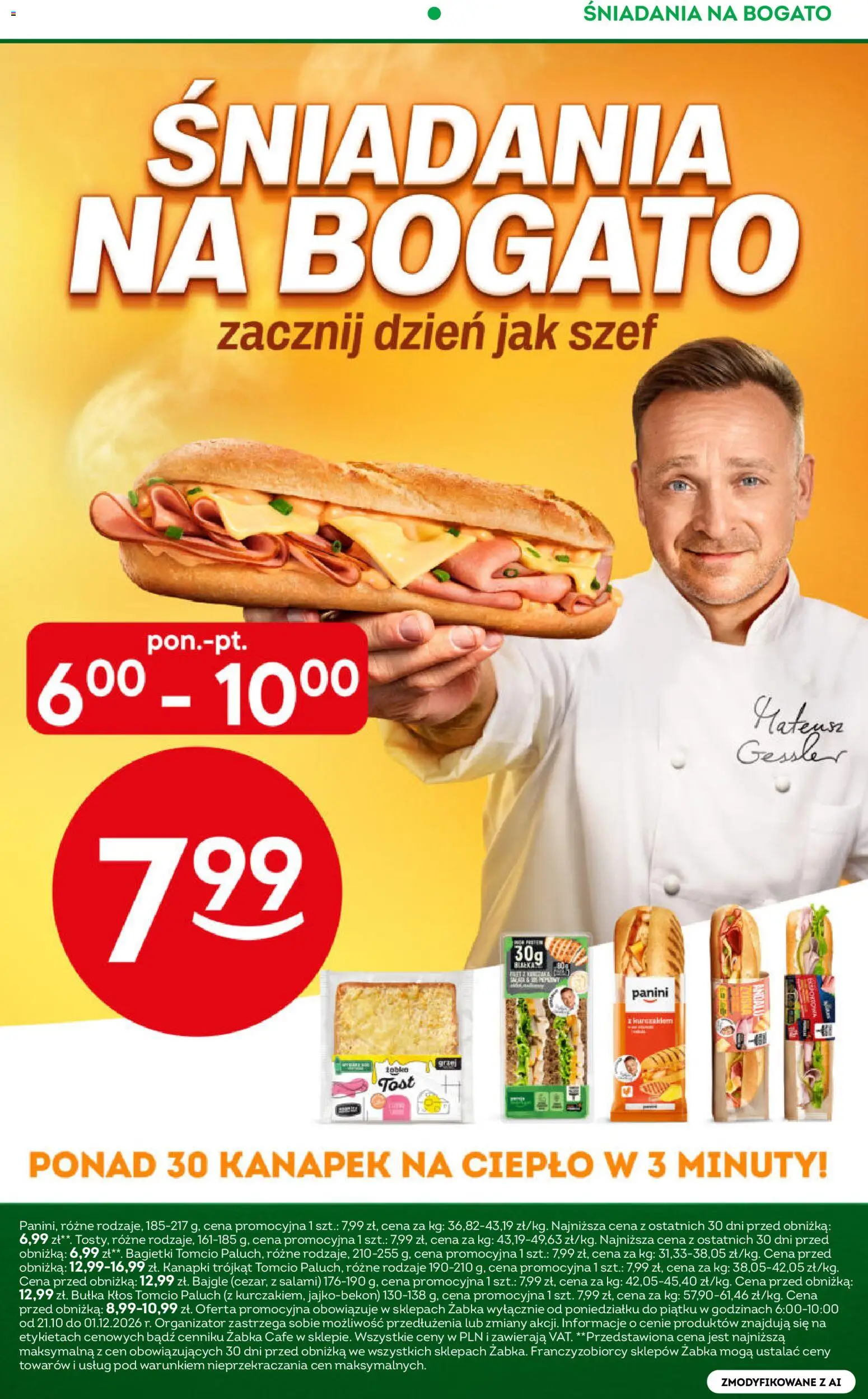 Żabka gazetka od 21.10.2026 | Strona: 10 | Produkty: Panini, Bułka, Salami