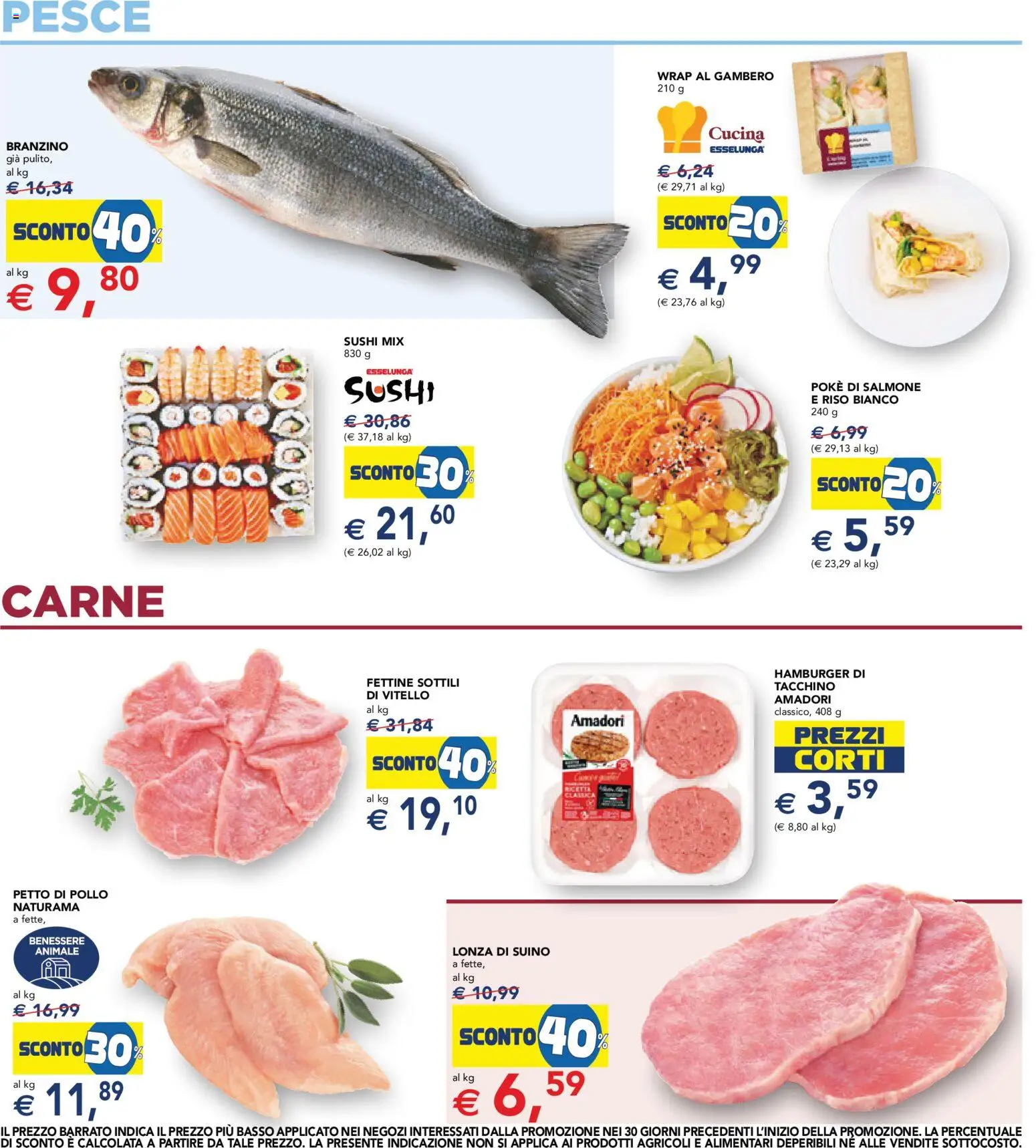Volantino Esselunga S del 02/07/2026 | Pagina: 13 | Prodotti: Pollo, Branzino, Vitello, Sushi