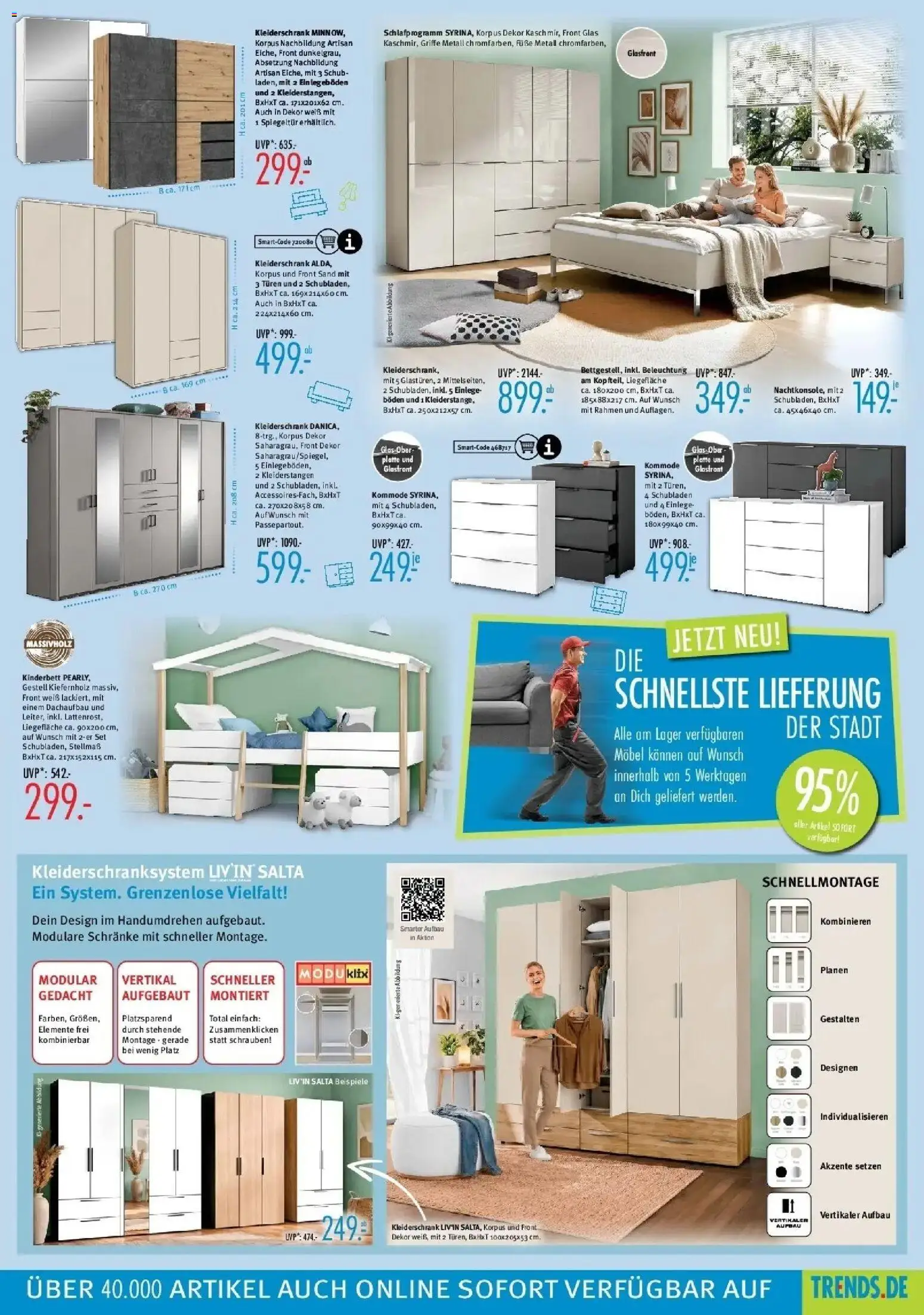 Trends - Ostermann Trends: Neue Möbel wirken Wunder. (ab 15.08.2026) zum Blättern | Seite: 5 | Produkte: Kleiderschrank, Kommode