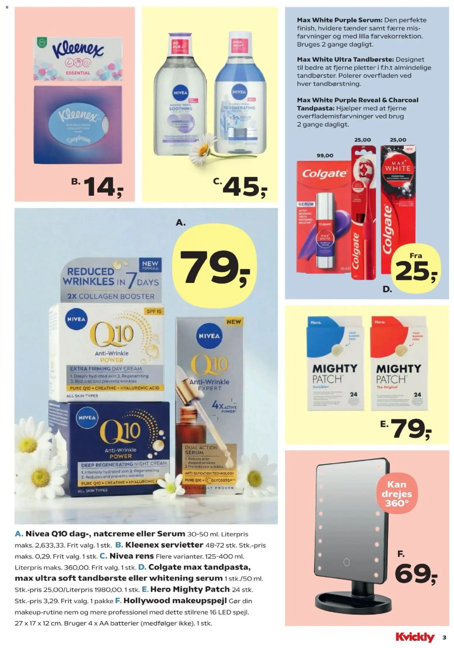 Kvickly tilbudsavis – gyldig fra 22.05.2026 | Side: 3 | Produkter: Tandpasta, Tandbørste, Batterier, Collagen