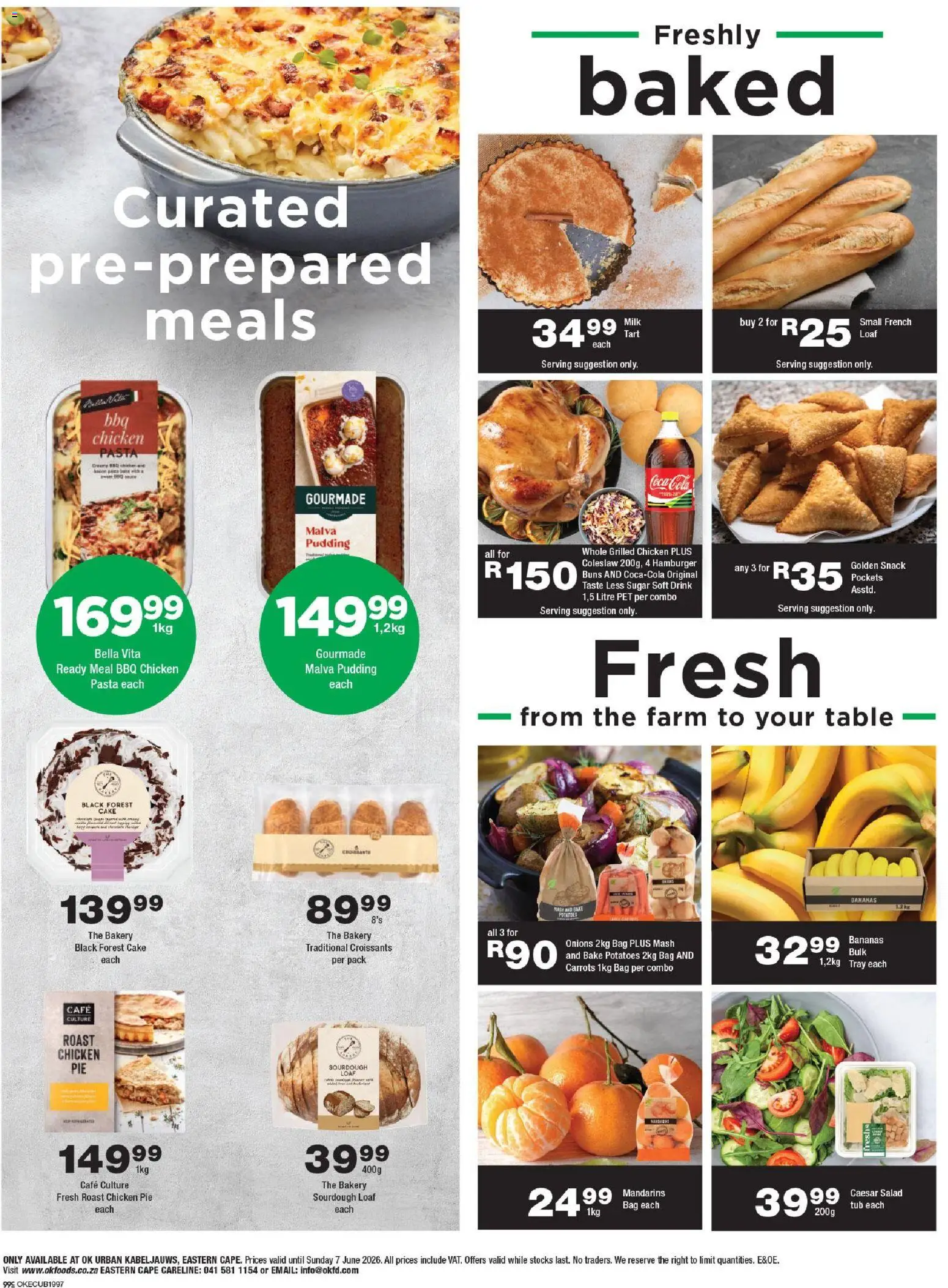 New OK Foods catalogue – valid from 25.05.2026 | Page: 2 | Products: Bakery, Table, Buns, Pasta