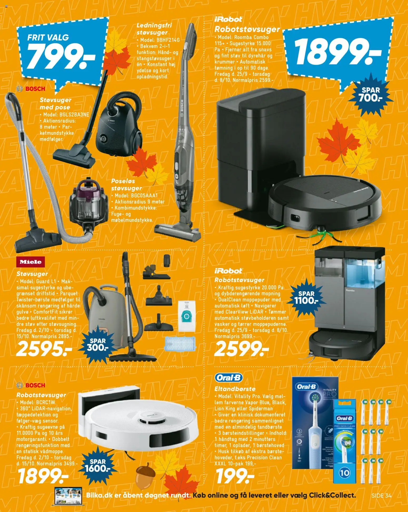 Bilka tilbudsavis – gyldig fra 02/10/2026 | Side: 18 | Produkter: Robotstøvsuger, Børste, Mel, Eltandbørste