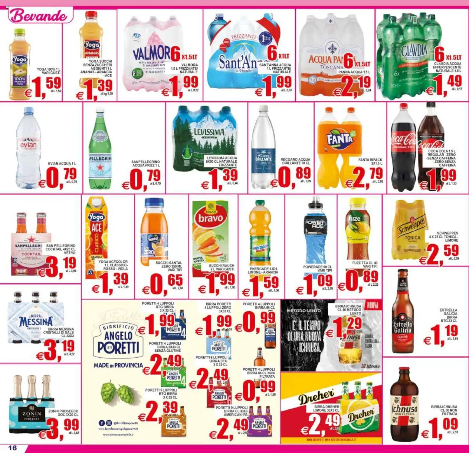 Volantino Pewex del 31/07/2026 | Pagina: 16 | Prodotti: Acqua, Limone, Ananas, Birra messina