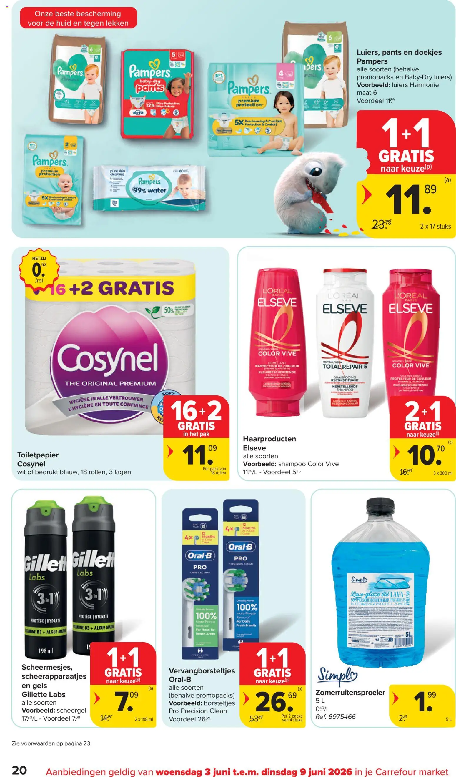 {H1} | Pagina: 20 | Producten: Pampers, Gels, Toiletpapier, Shampoo